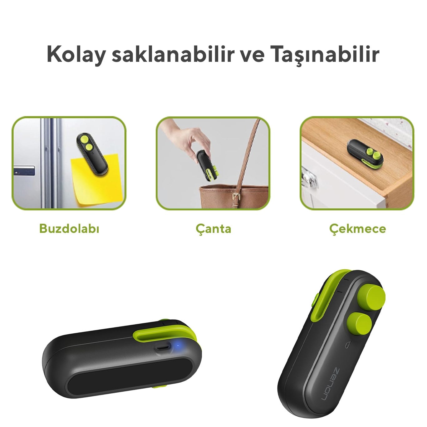 Zenon Şarj Edilebilir Paket/Poşet Kapatıcı ZBS-01