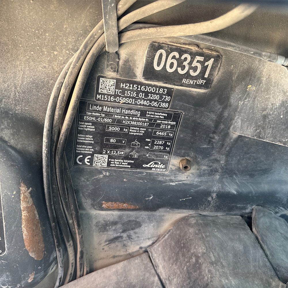LINDE E50/600HL-388 Elektrikli Forklift (F1.6351)