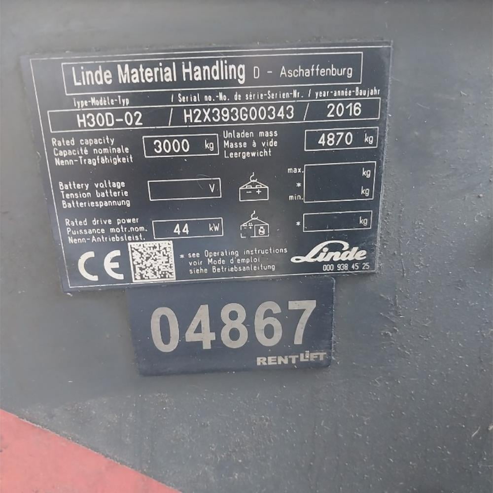 LINDE H30D-393-02 Dizel Forklift (F1.4867)