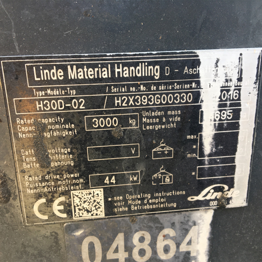 LINDE H30D-393 Dizel Forklift (F1.4864)