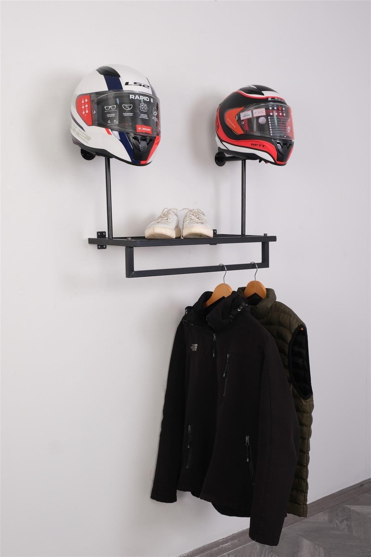 2'li Motosiklet Kask ve Mont Askılığı