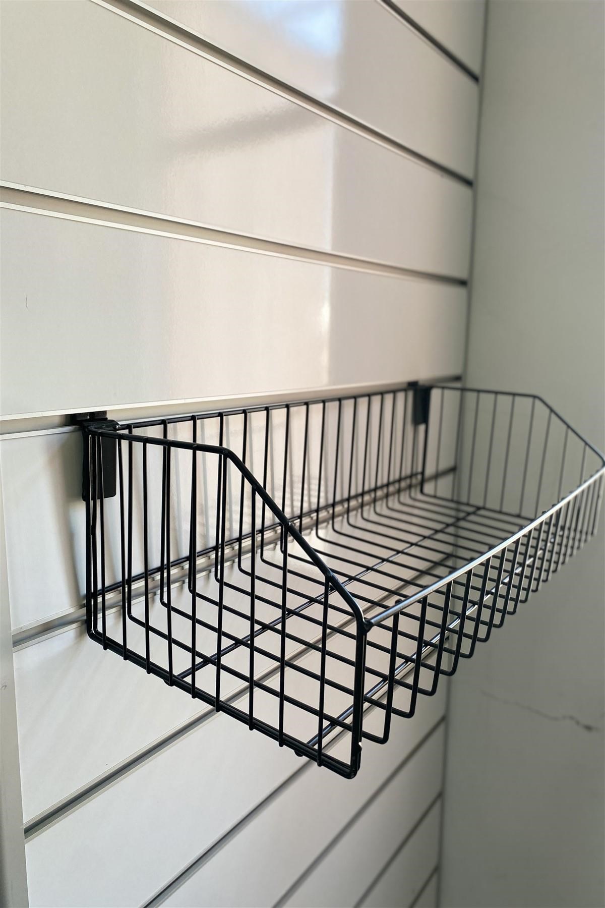 Kanallı Panoya Element Sepet 70 cm Siyah