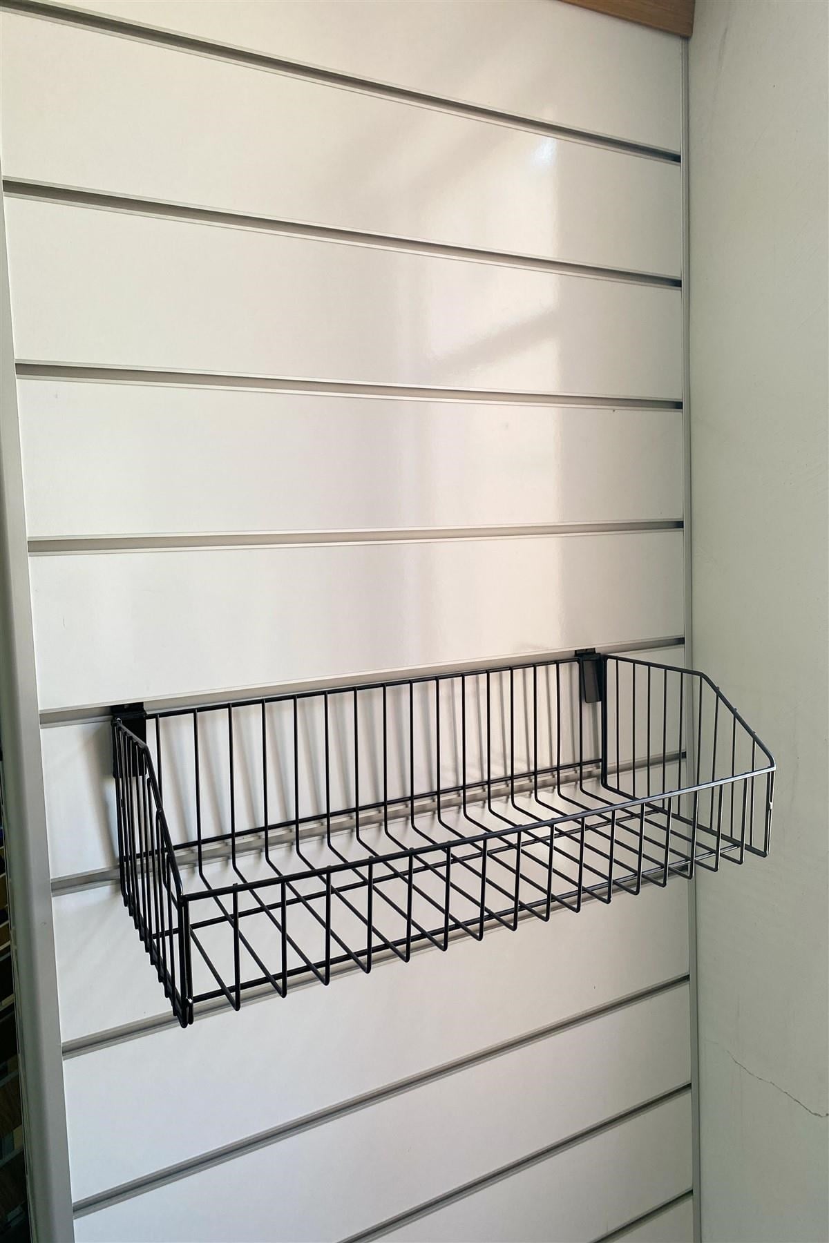 Kanallı Panoya Element Sepet 70 cm Siyah