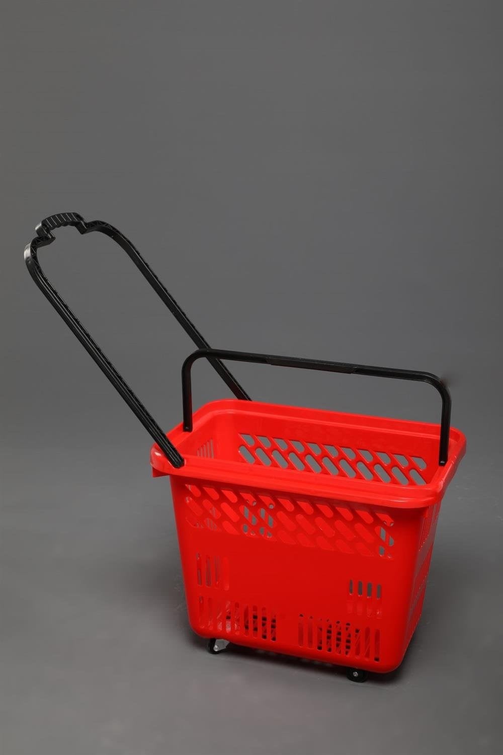 Market El Arabası Tekerlekli 54 Litre-Kırmızı