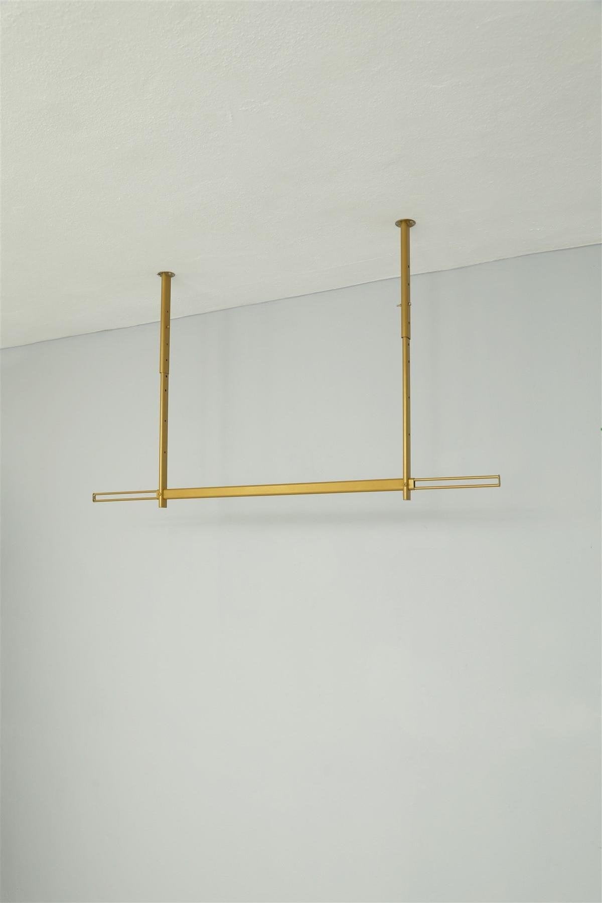 Tavandan Askılı Gold Boyalı Ayarlanabilir Stand