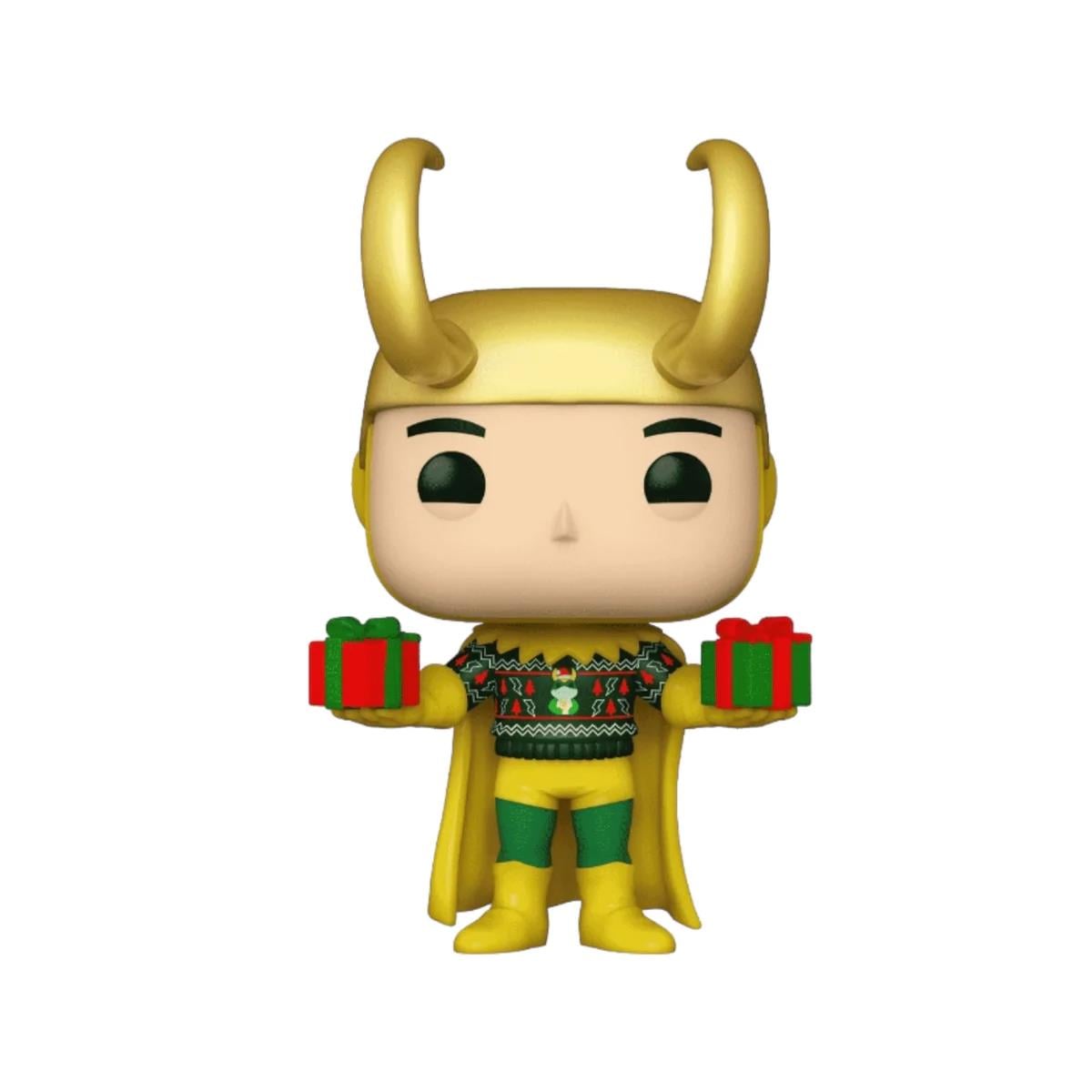 Funko Pop Marvel: Loki With Sweater Metallic Special Edition No:1322 Bobble Head