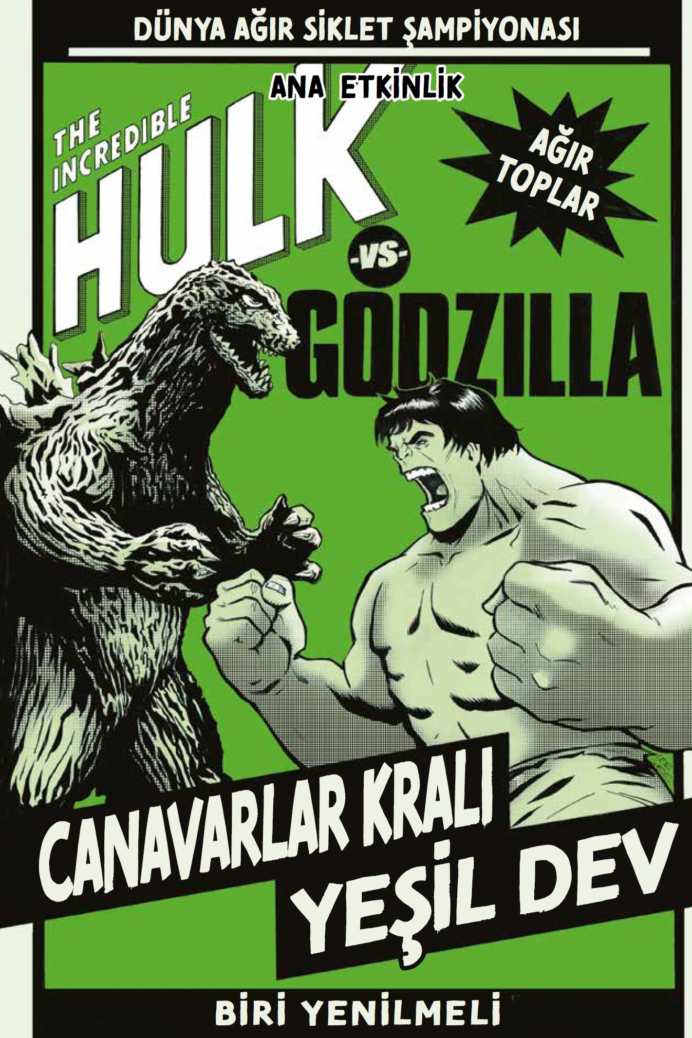 Godzilla vs Hulk (A Kapak)