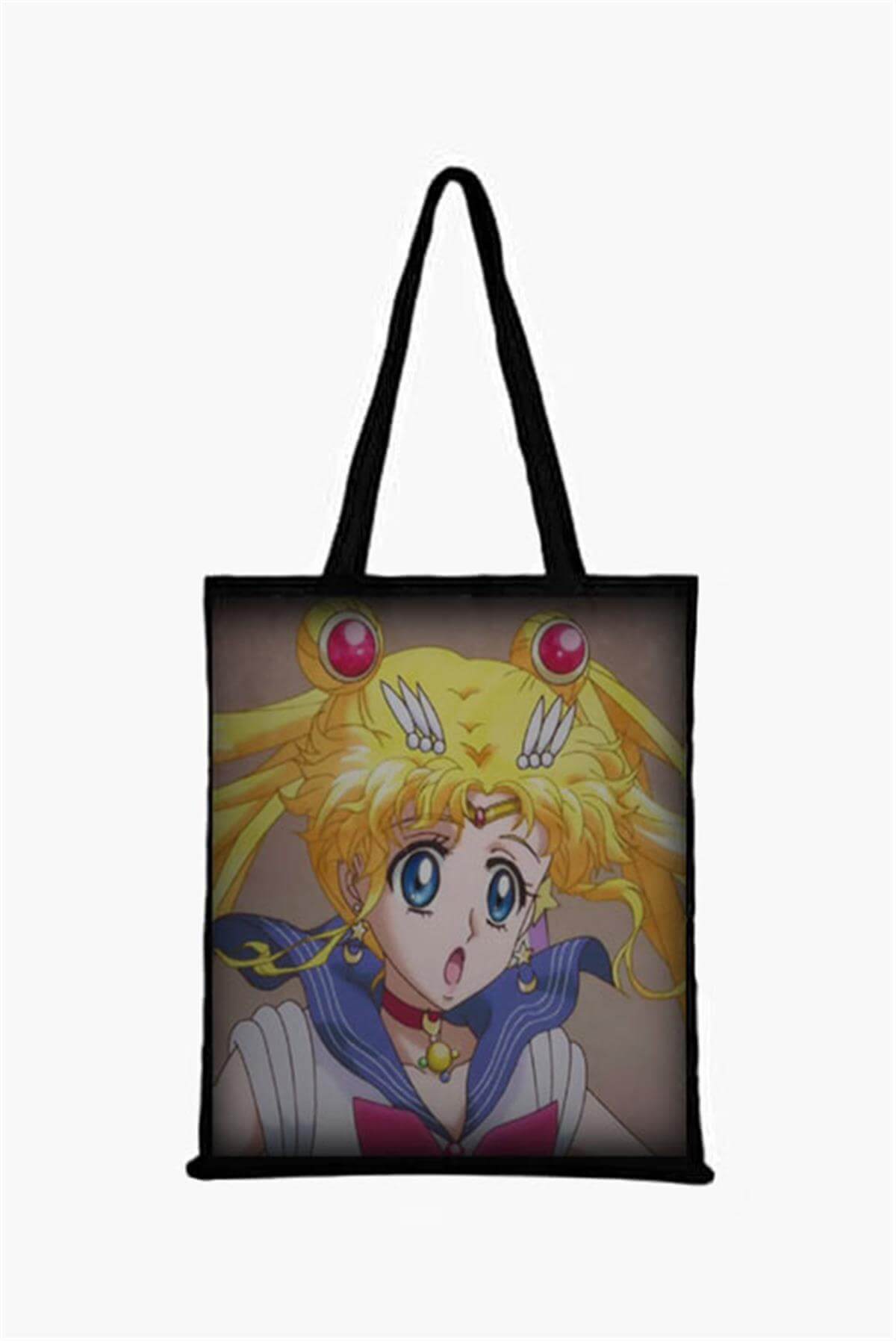SailorMoon Baskılı Bez Çanta