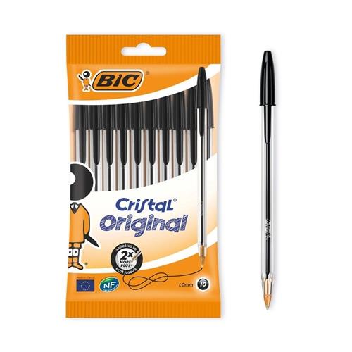 Bic Cristal 1.0 Tükenmez Kalem Siyah 10 Lu