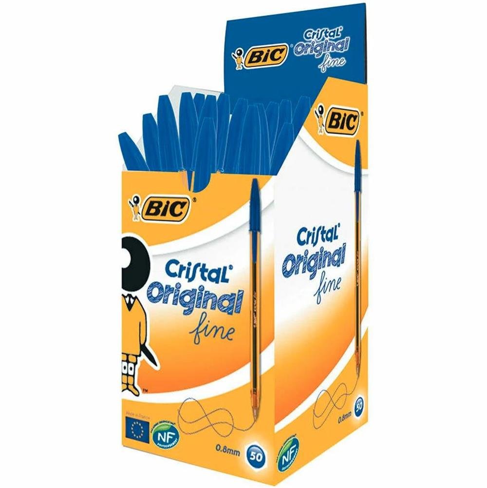 Bic Cristal Fine Tükenmez Kalem 0.8 mm Uçlu - Mavi