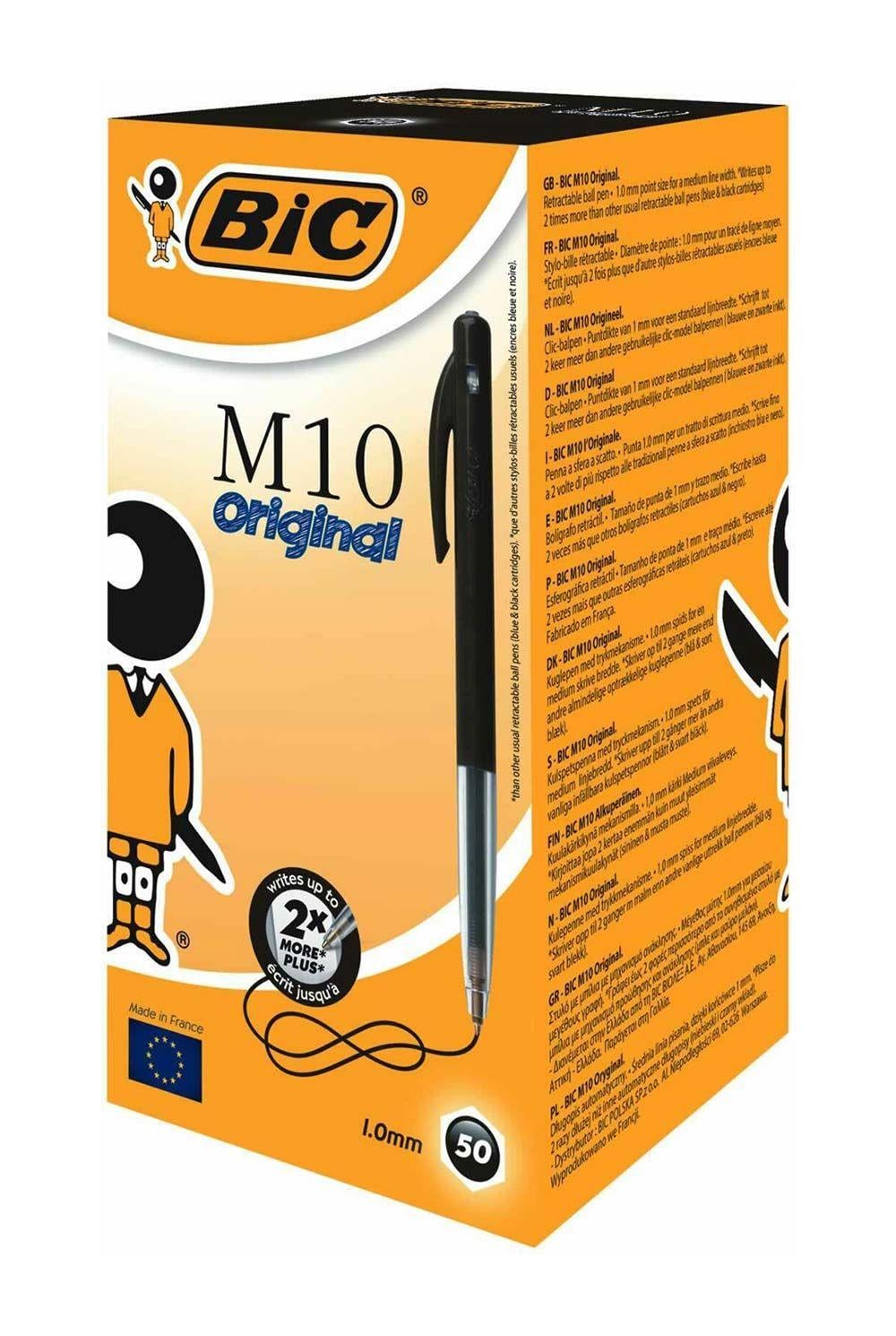 BIC TUKENMEZ KALEM M10 BASMALI 50LI KUTU SIYAH
