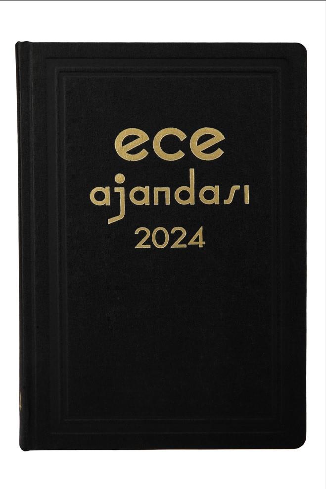 Ece Günlük Ticari Ajanda Anadolu Serisi 17 x 25 cm - Siyah
