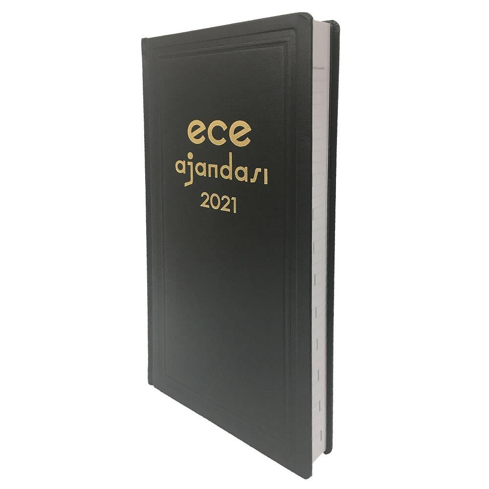 Ece Günlük Ticari Ajanda Asya Serisi 17 x 33 cm - Siyah