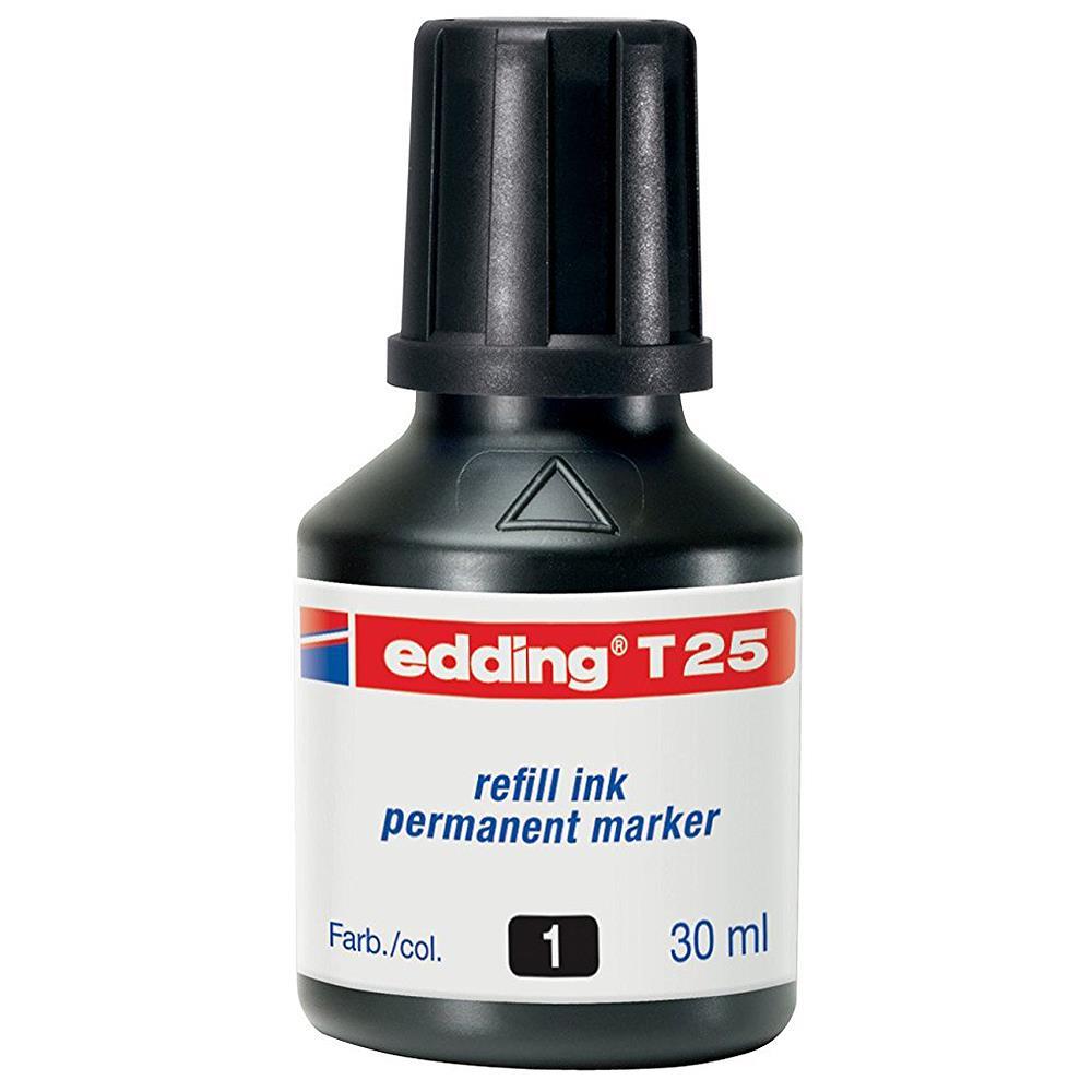 Edding T 25 Permanent Kalem Mürekkebi 30 ml - Siyah