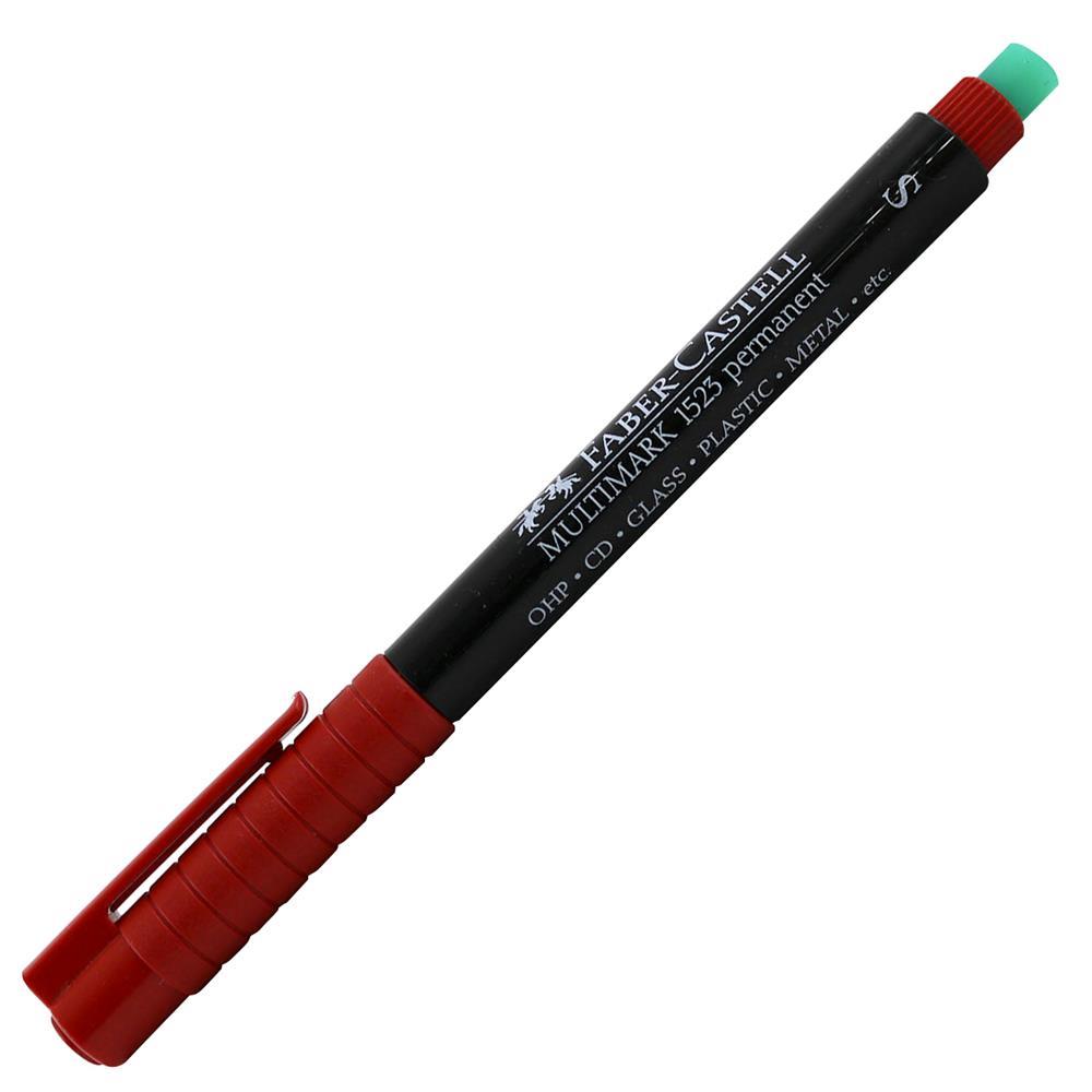 Faber Castell 1523 Asetat Kalemi Silgili S Uç - Kırmızı