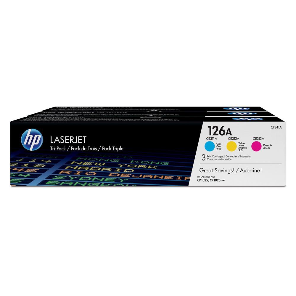 HP 126A CF341A CE311312313 Lazer Toner 3 x 1.000 Sayfa - Üç Renk