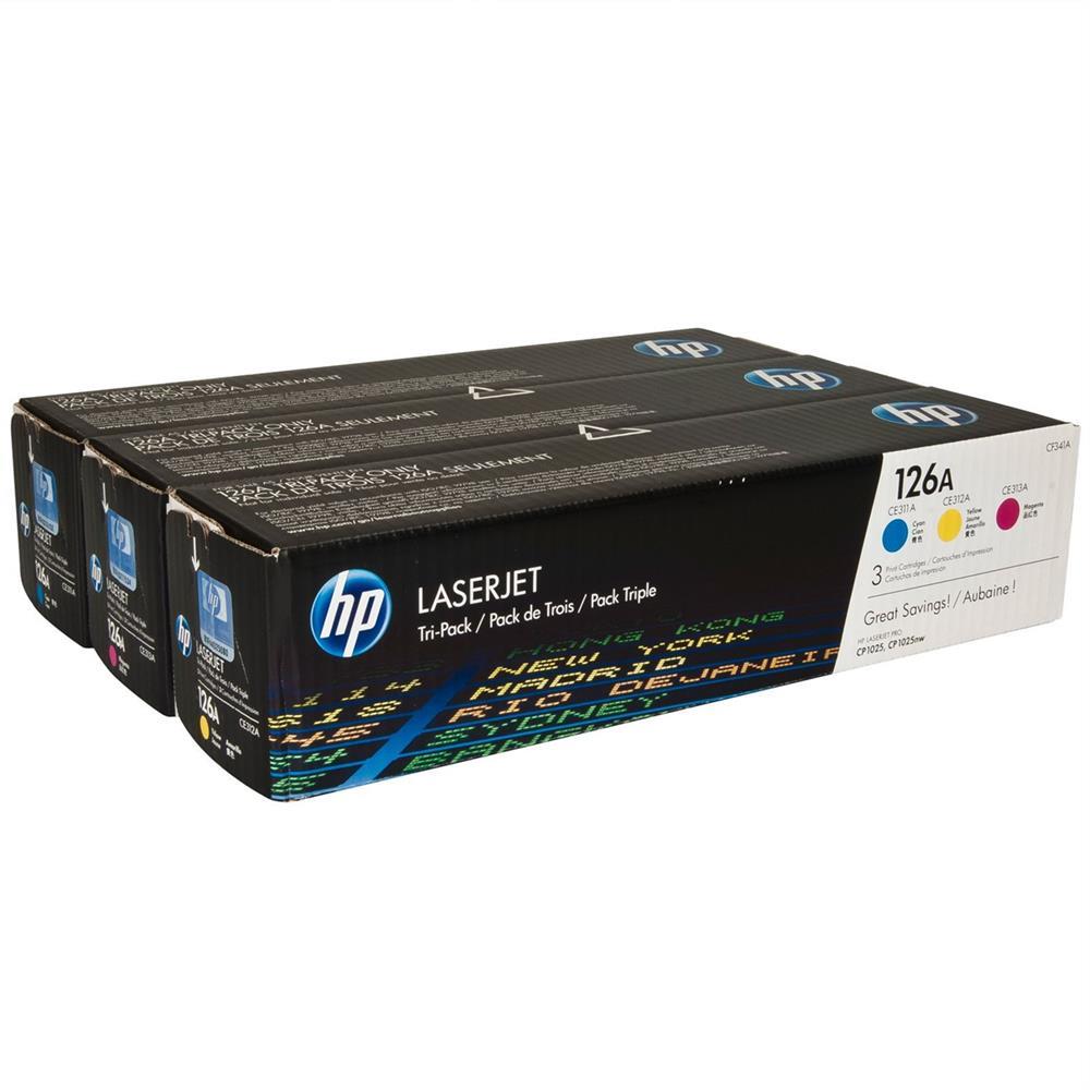 HP 126A CF341A CE311312313 Lazer Toner 3 x 1.000 Sayfa - Üç Renk
