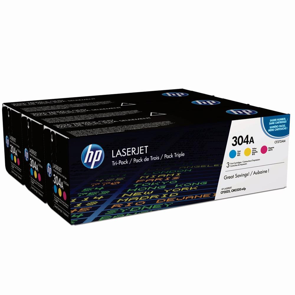 HP 304A CF372AM CC531532533 Lazer Toner 3 x 2.800 sayfa - Üç Renk