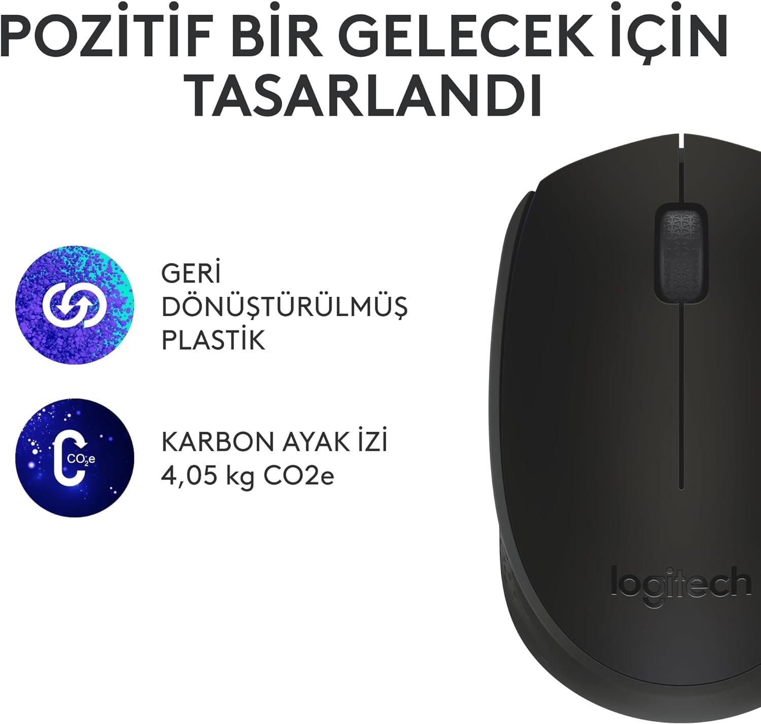 LOGITECH M171 WIRELESS BLACK MOUSE 910-004424 ADET