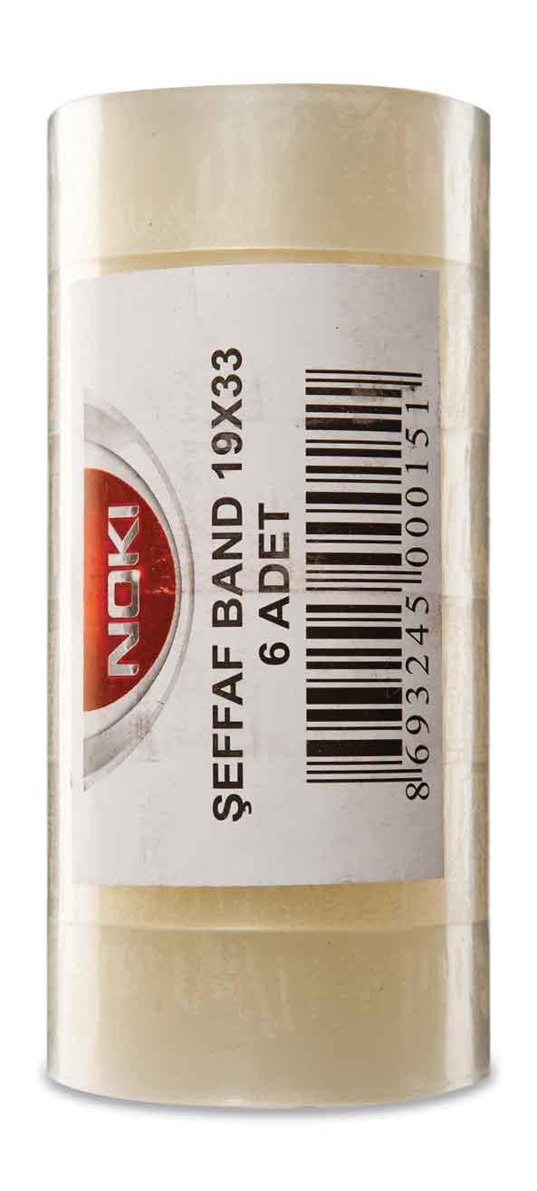 NOKİ SEFFAF BANT 19x33M 6LI
