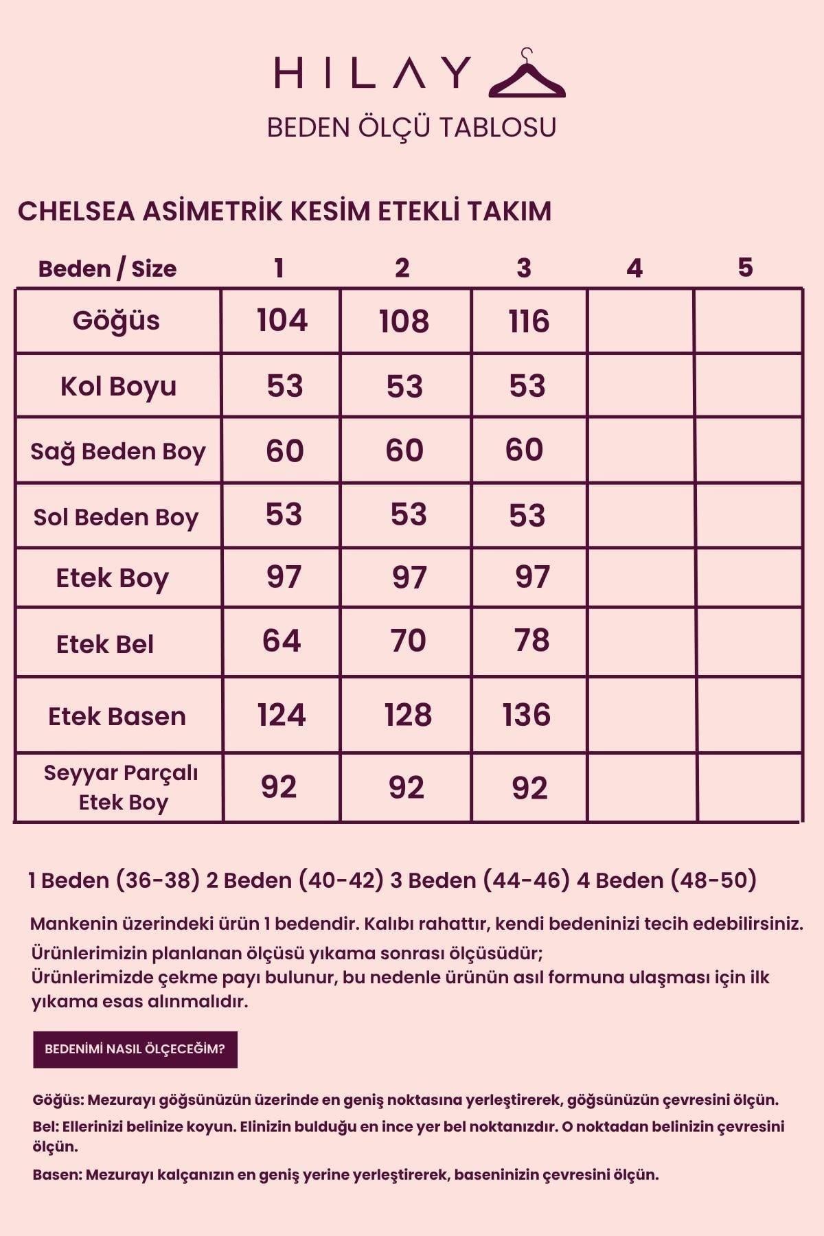 Hilay Chelsea Asimetrik Örme Rayon Etekli Takım - VİZON
