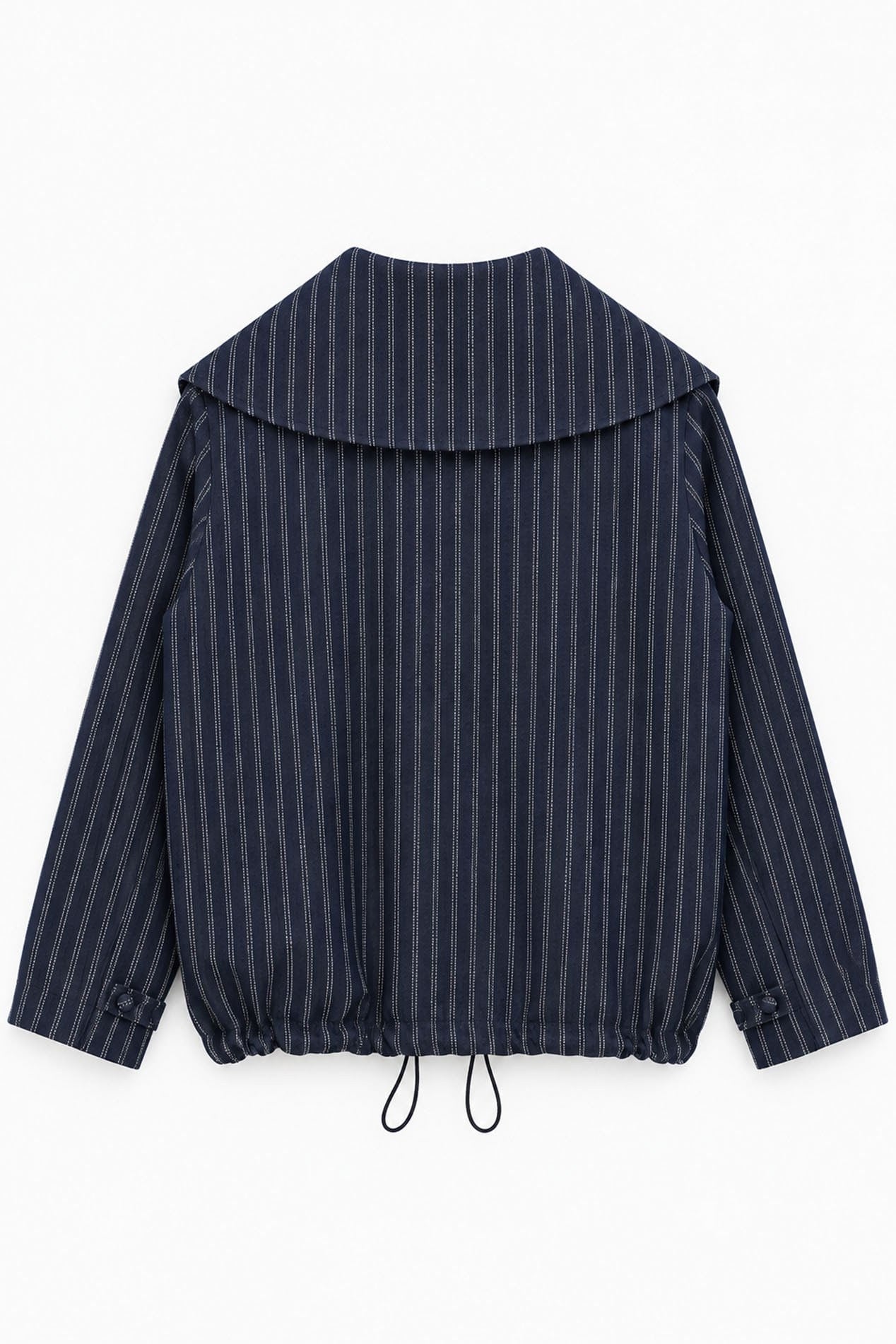 Hly Coco Düğmeli Fleto Cepli Çizgili Denim Bomber