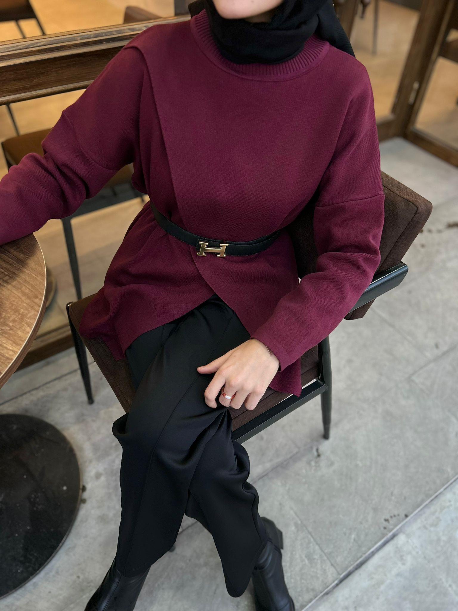 Makas Triko Tunik - BORDO