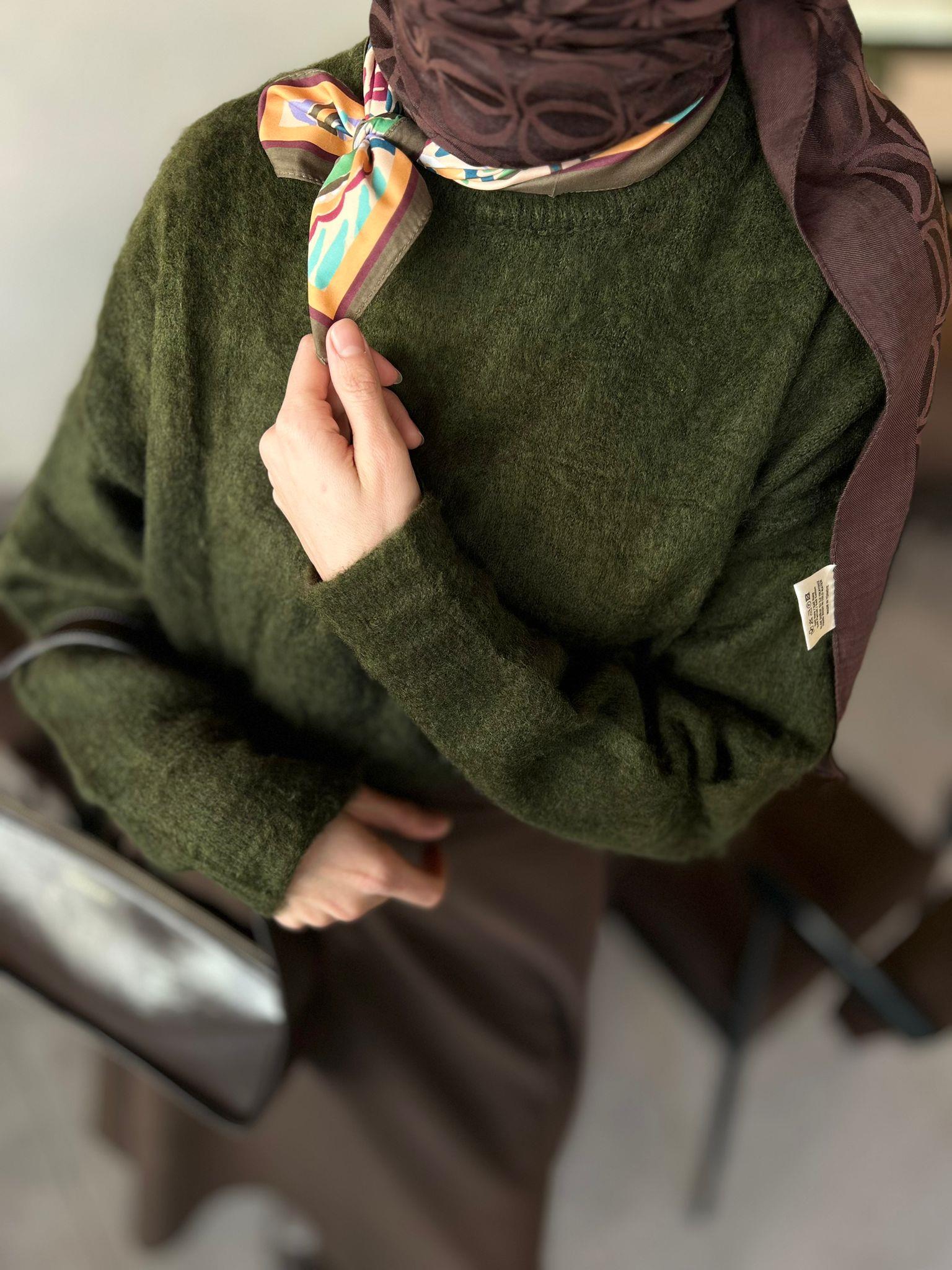 Marka Model Angora Triko - YEŞİL