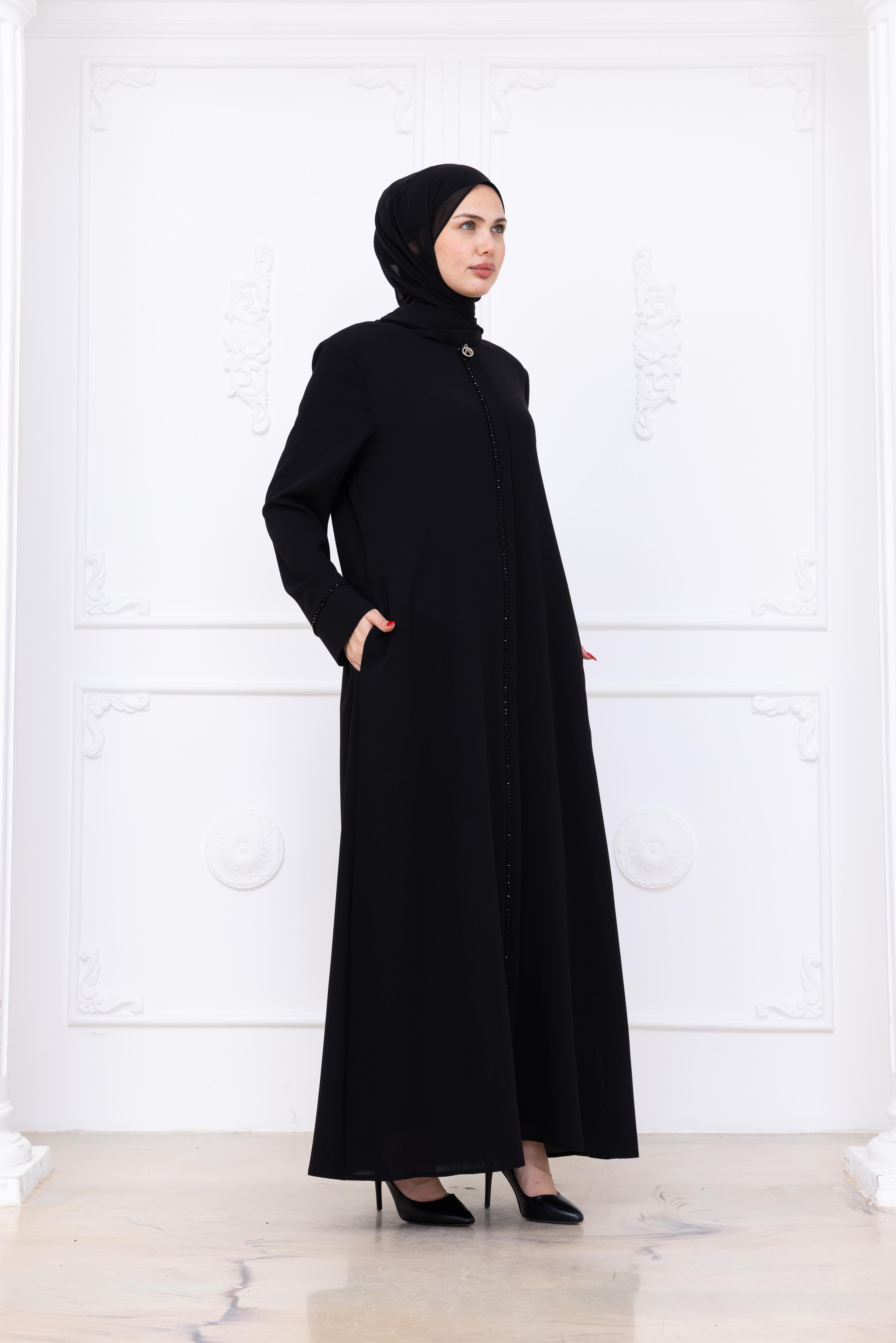 7095 Siyah Krep Ferace