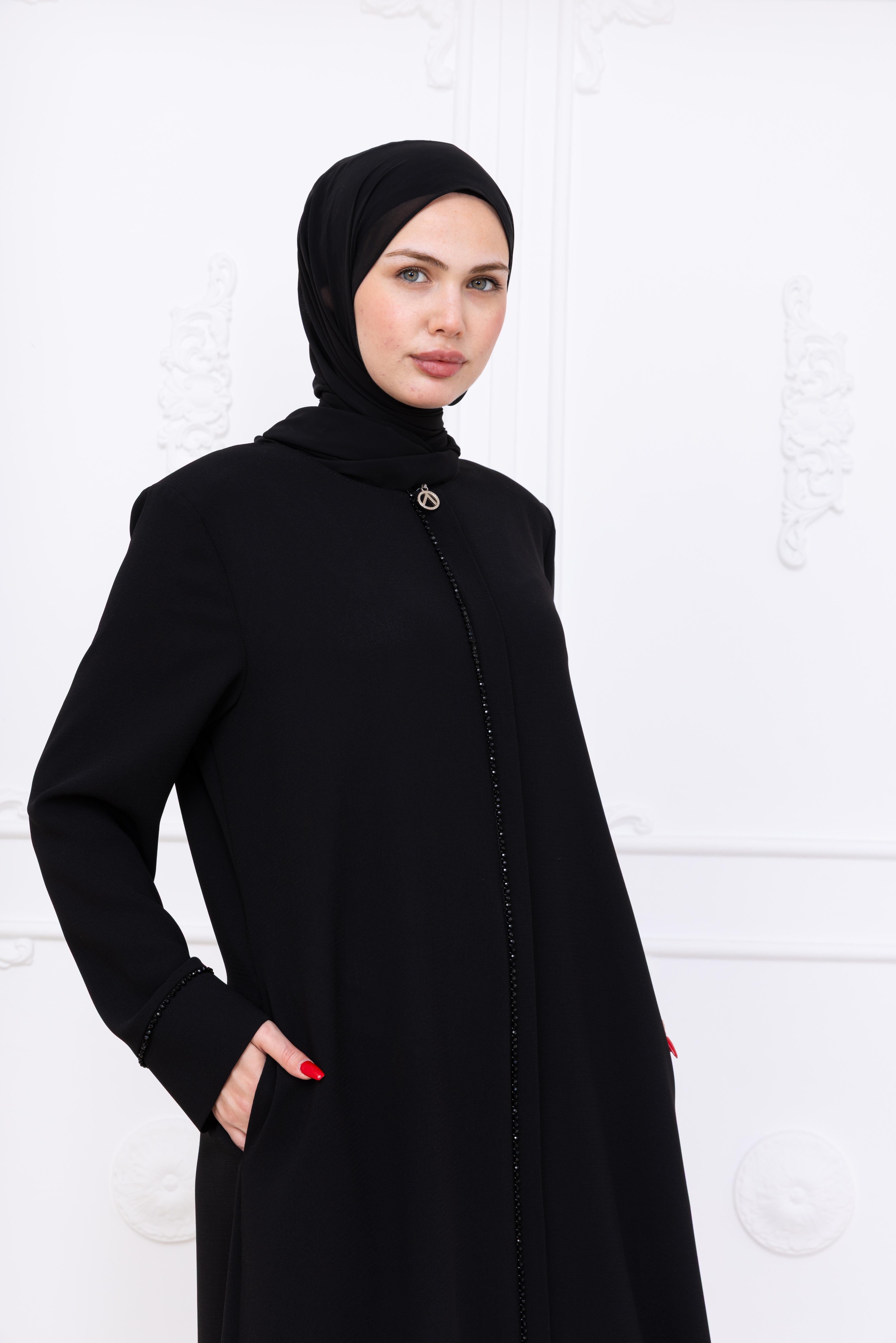 7095 Siyah Krep Ferace