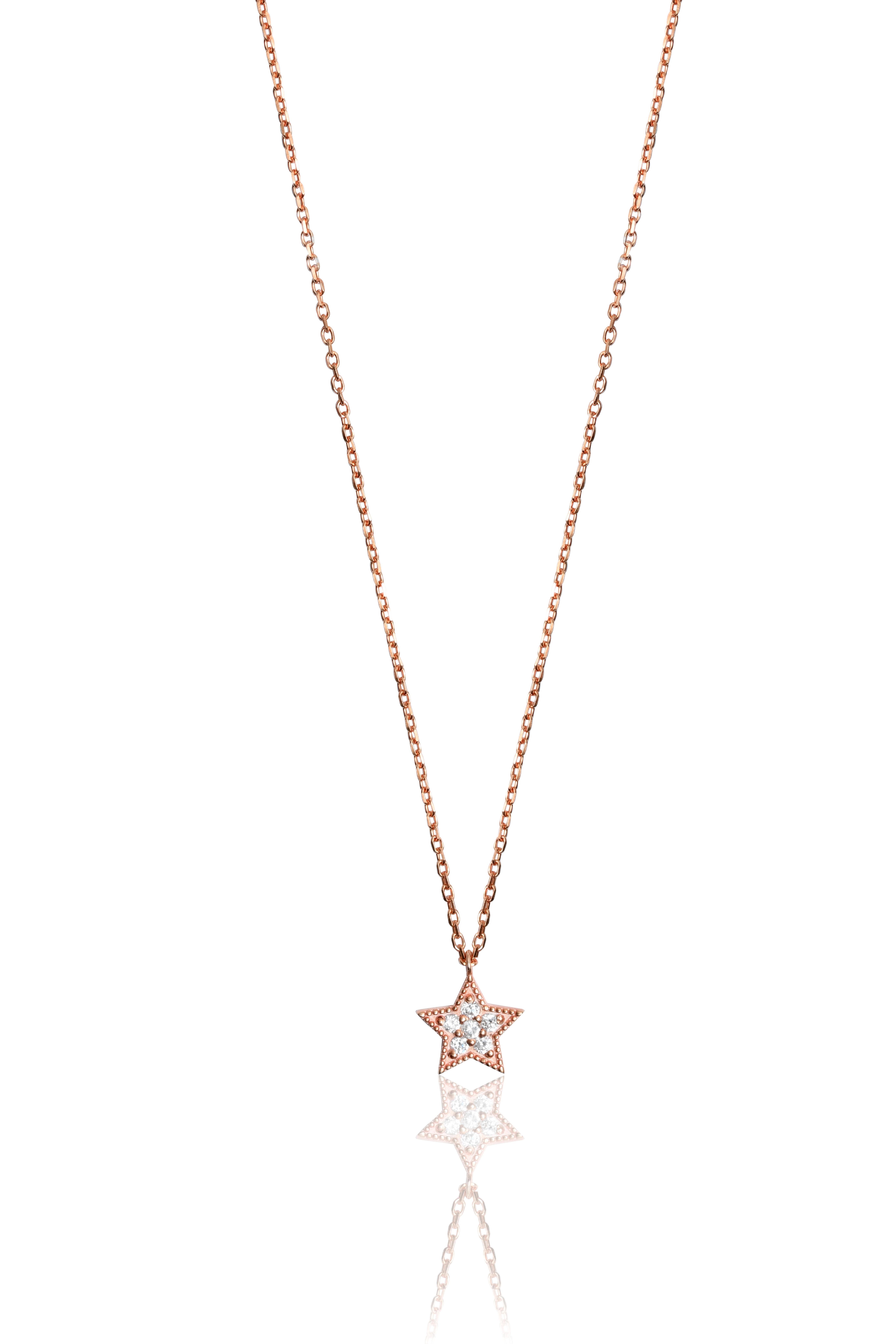 0.07 Carat Yıldız Pırlanta Kolye