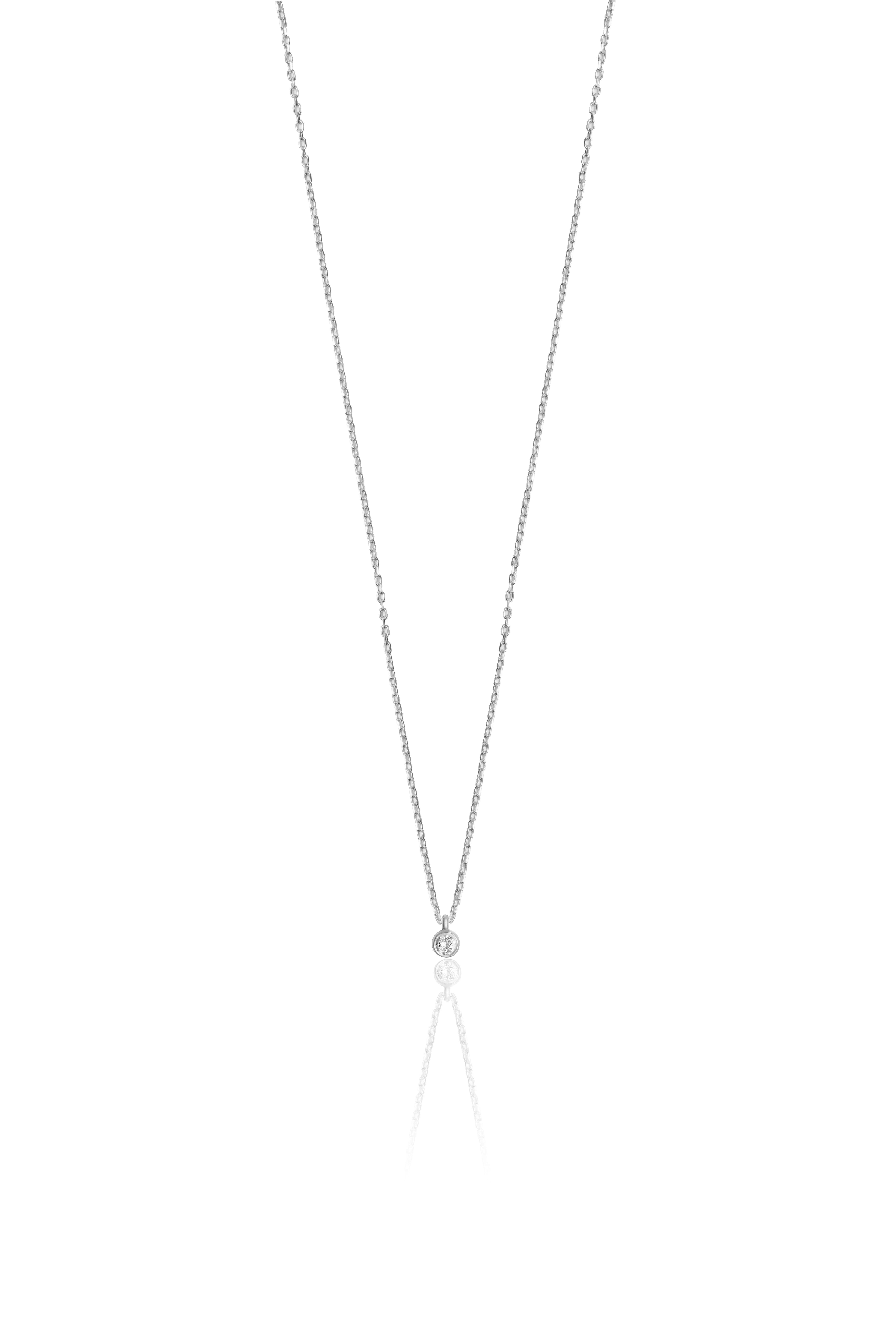 0.07 carat Tektaş Pırlanta Kolye