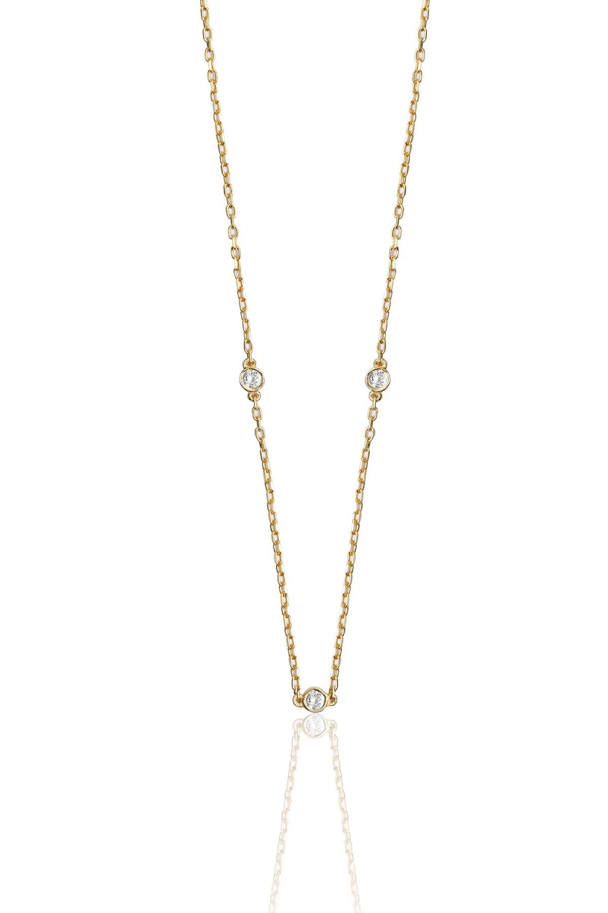 0.06 Carat Üçtaş Pırlanta Kolye