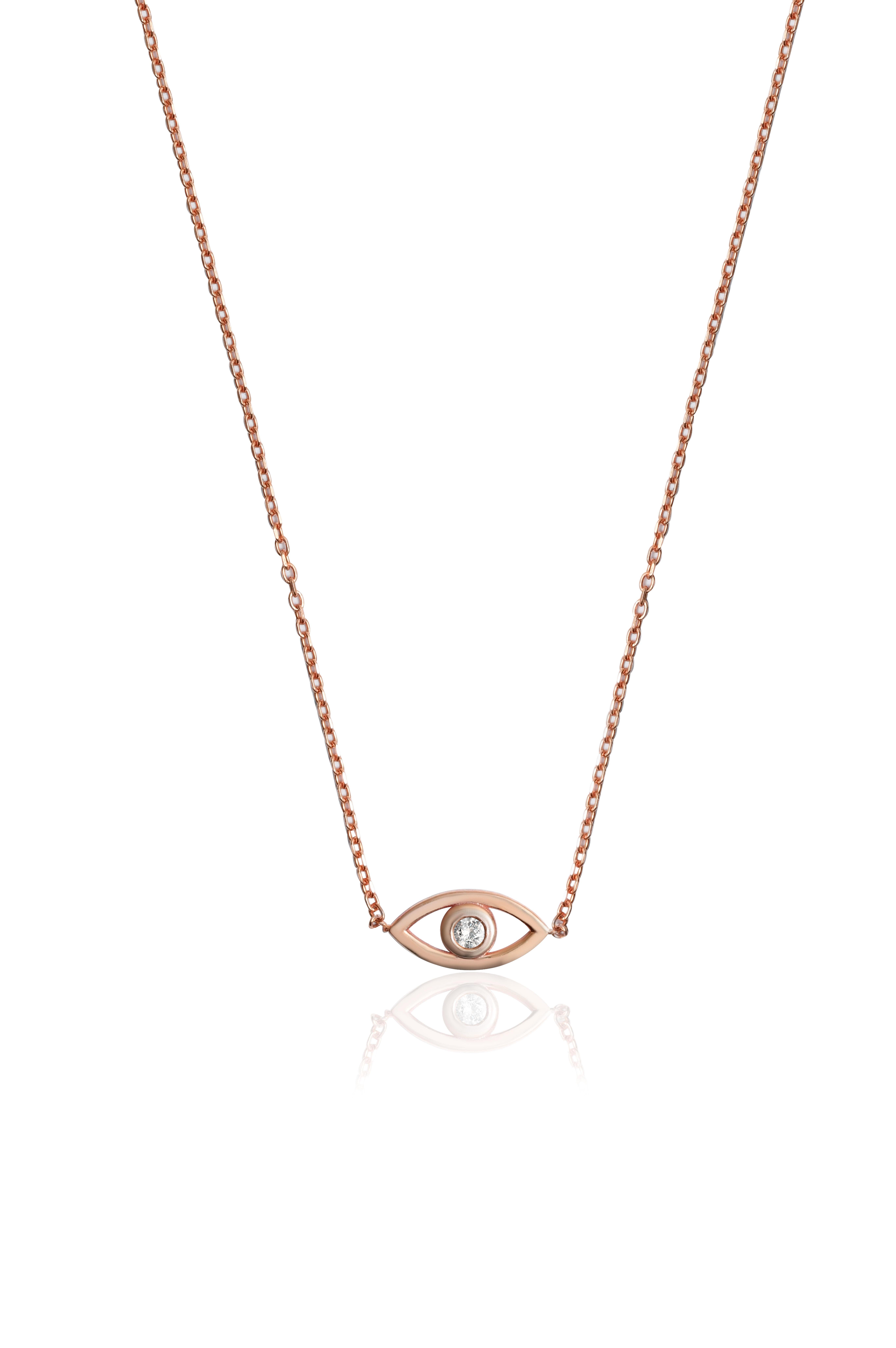 0.03 Carat Nazar Pırlanta Kolye