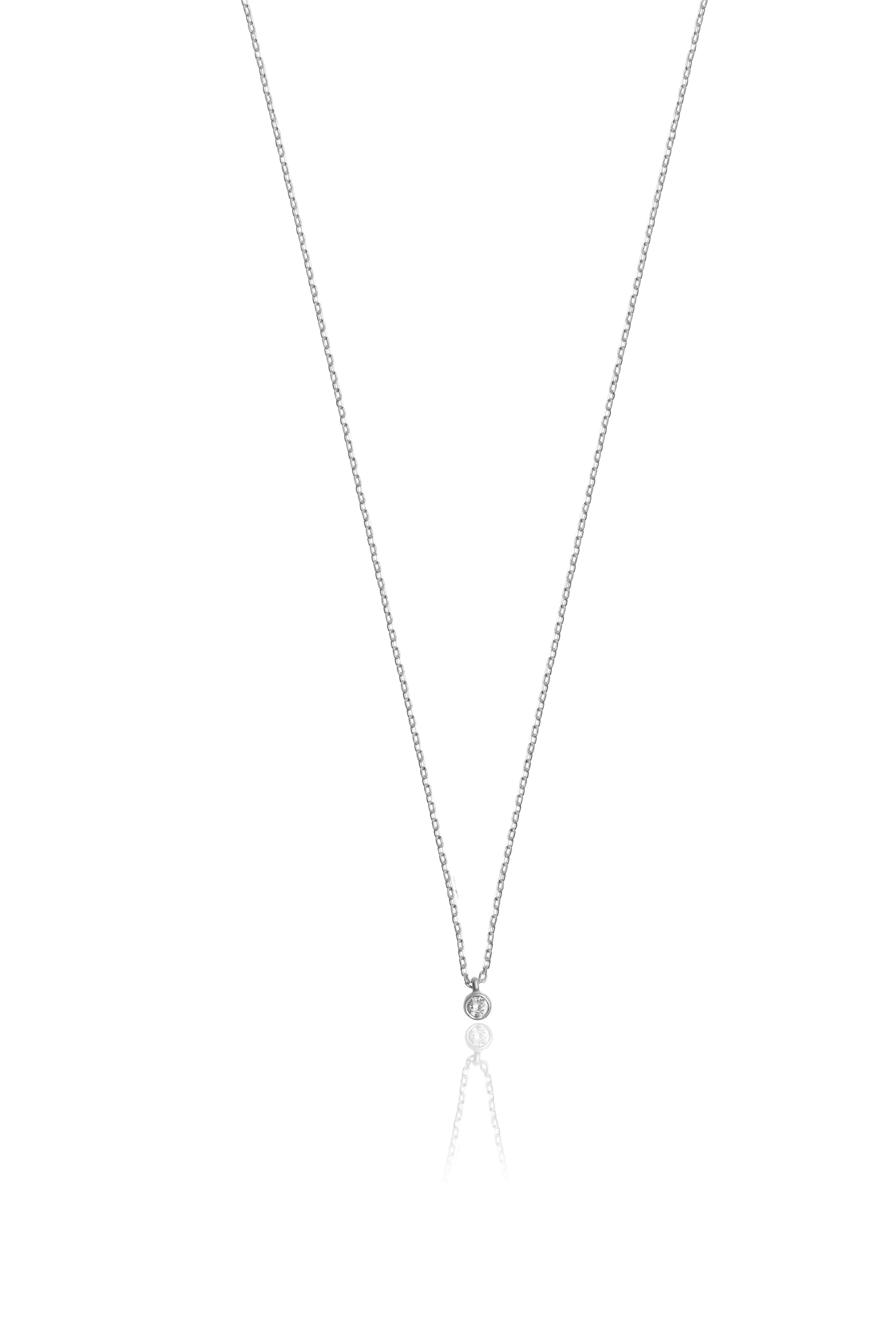 0.10 carat Tektaş Pırlanta Kolye