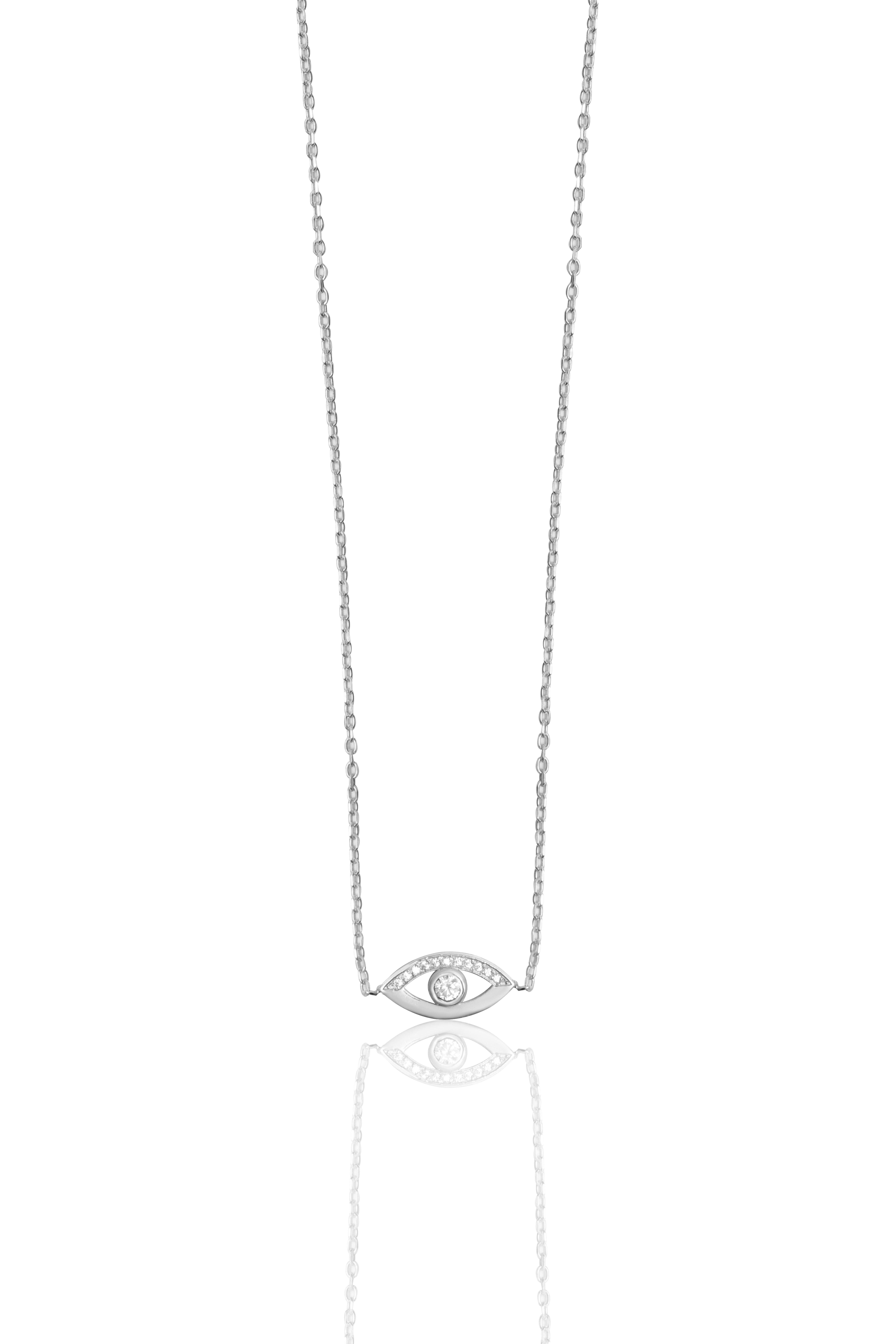 0.10 Carat Nazar Pırlanta Kolye