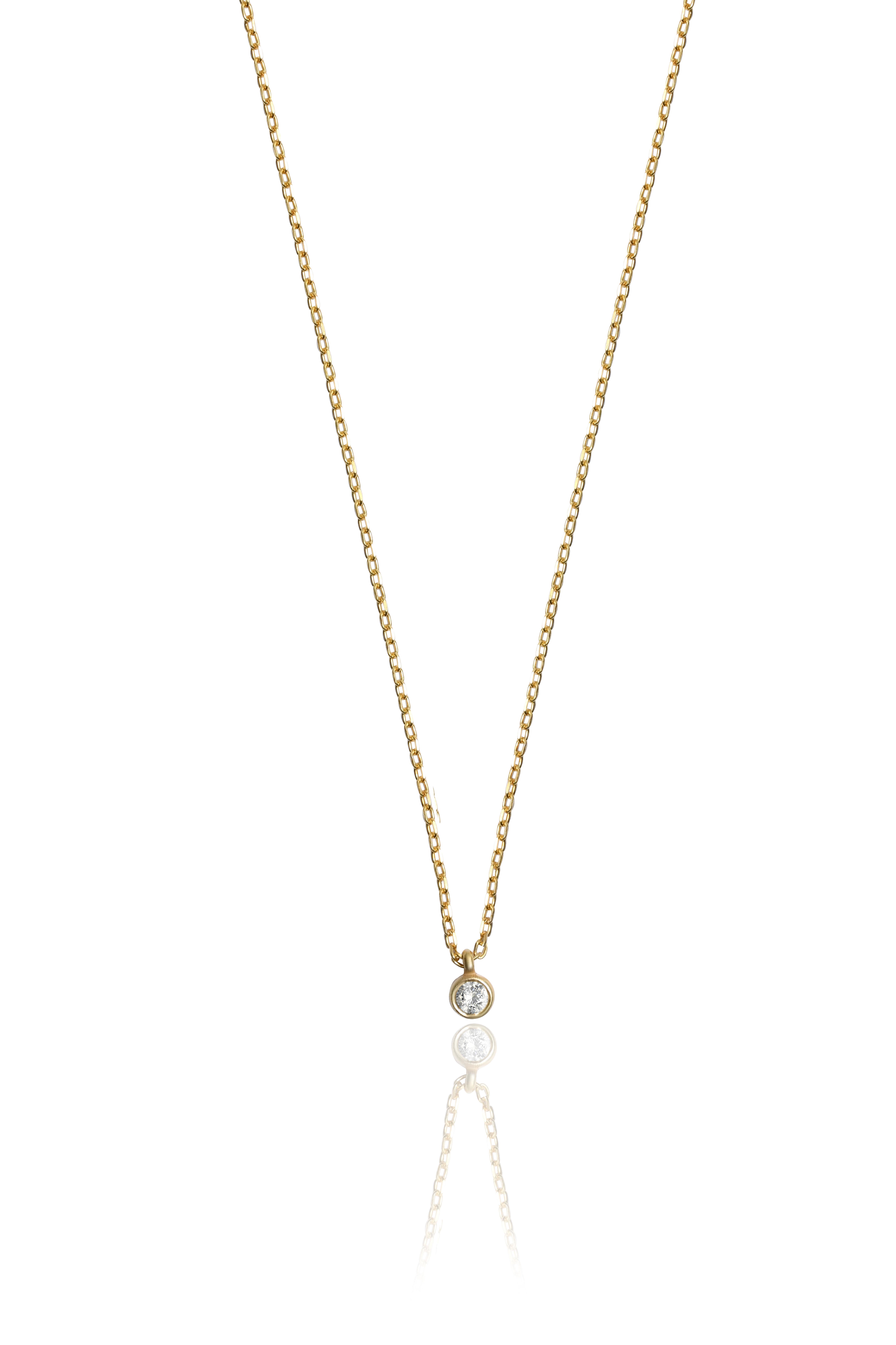 0.03 carat Tektaş Pırlanta Kolye