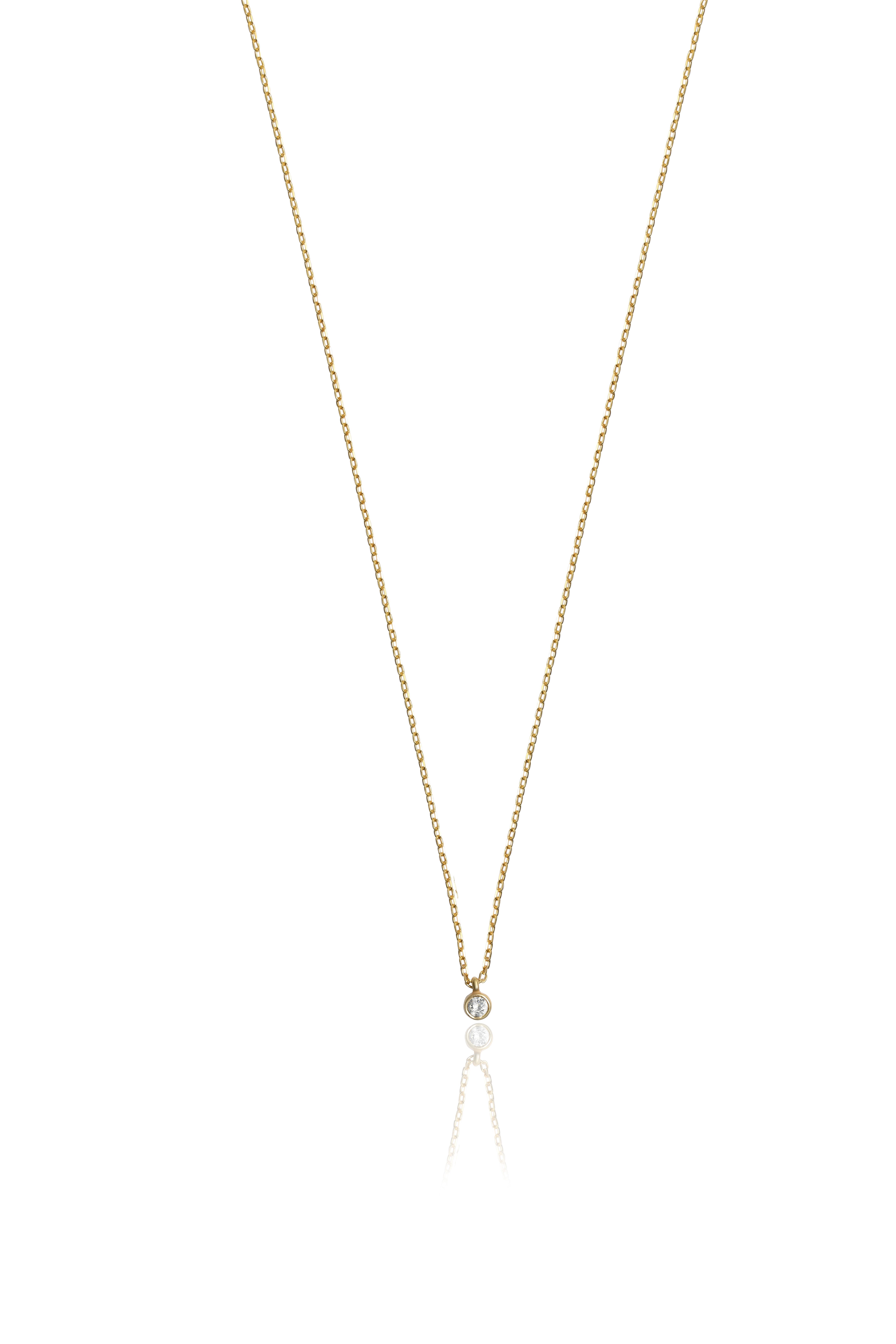 0.10 carat Tektaş Pırlanta Kolye