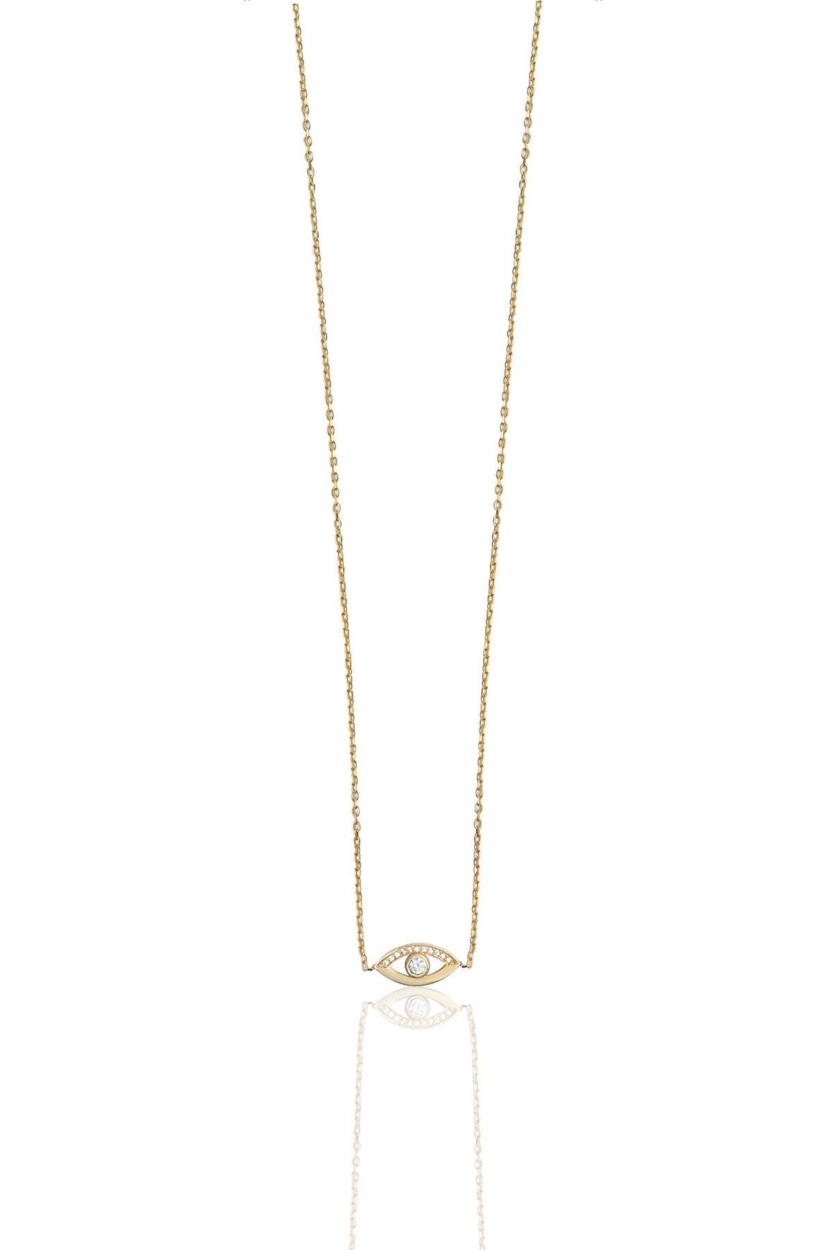 0.10 Carat Nazar Pırlanta Kolye
