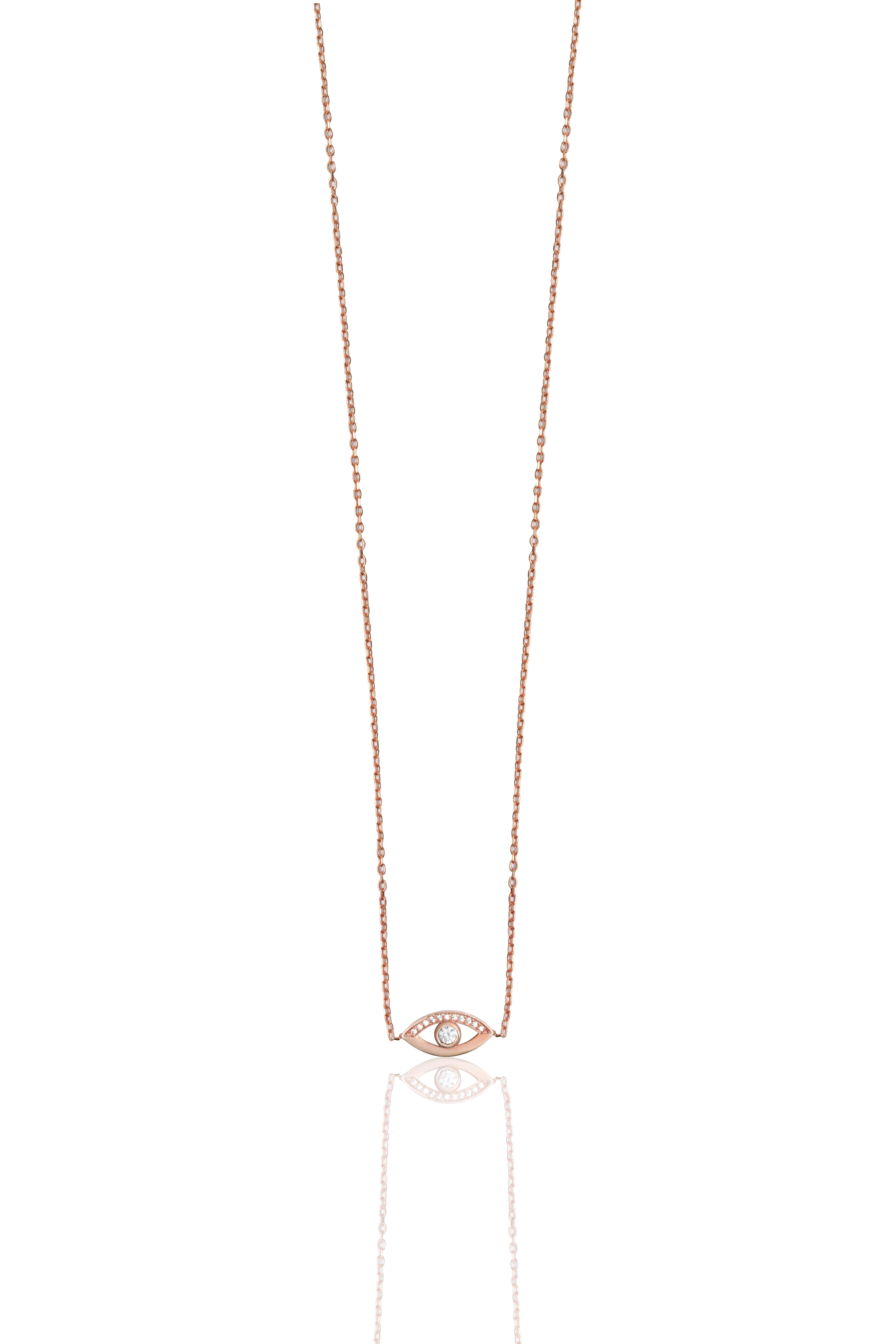 0.10 Carat Nazar Pırlanta Kolye
