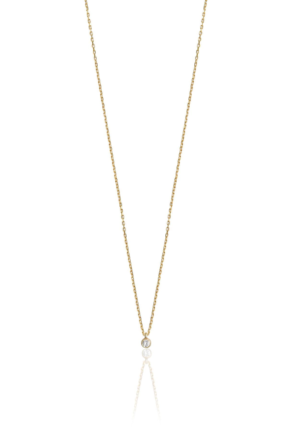 0.07 carat Tektaş Pırlanta Kolye