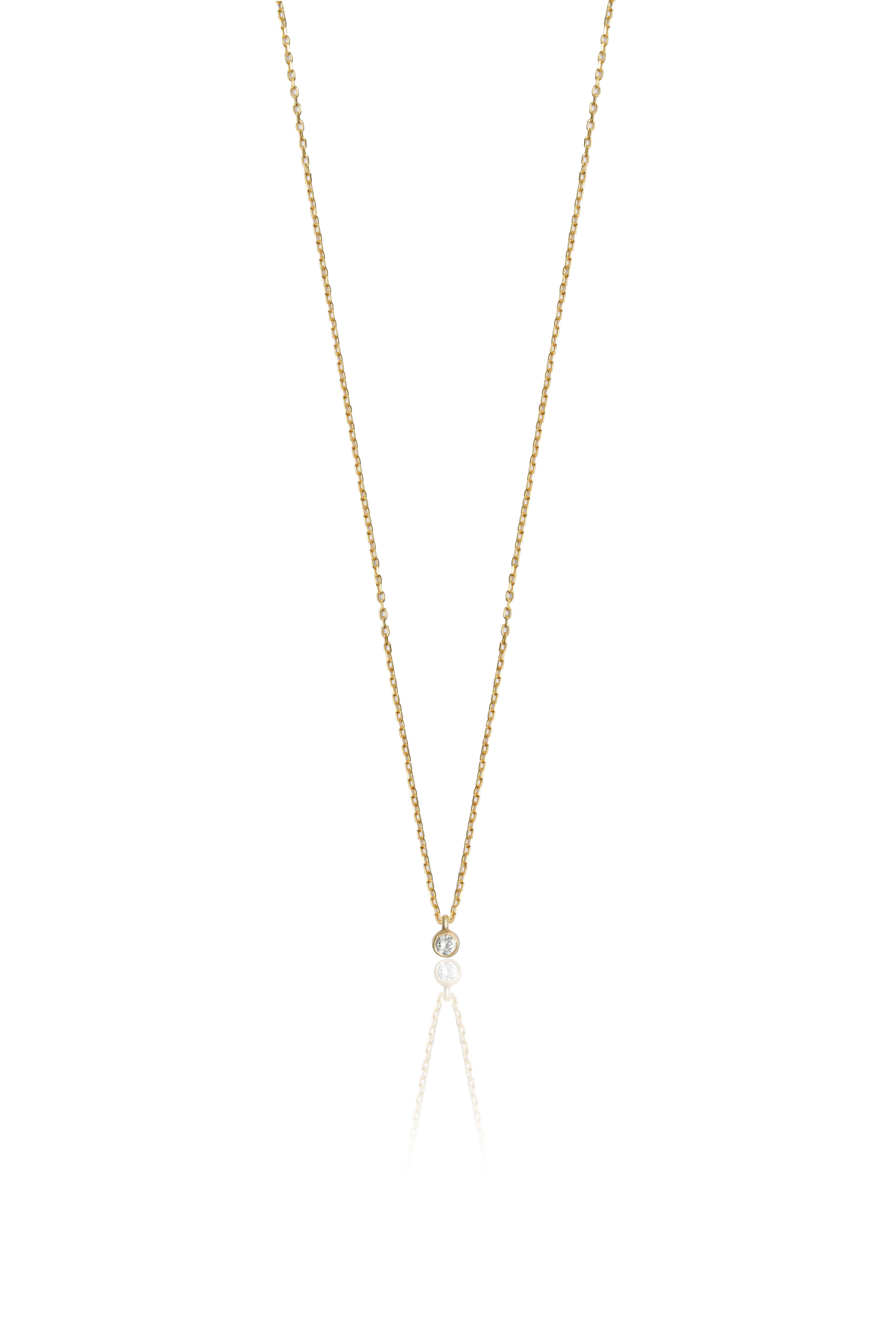 0.07 carat Tektaş Pırlanta Kolye