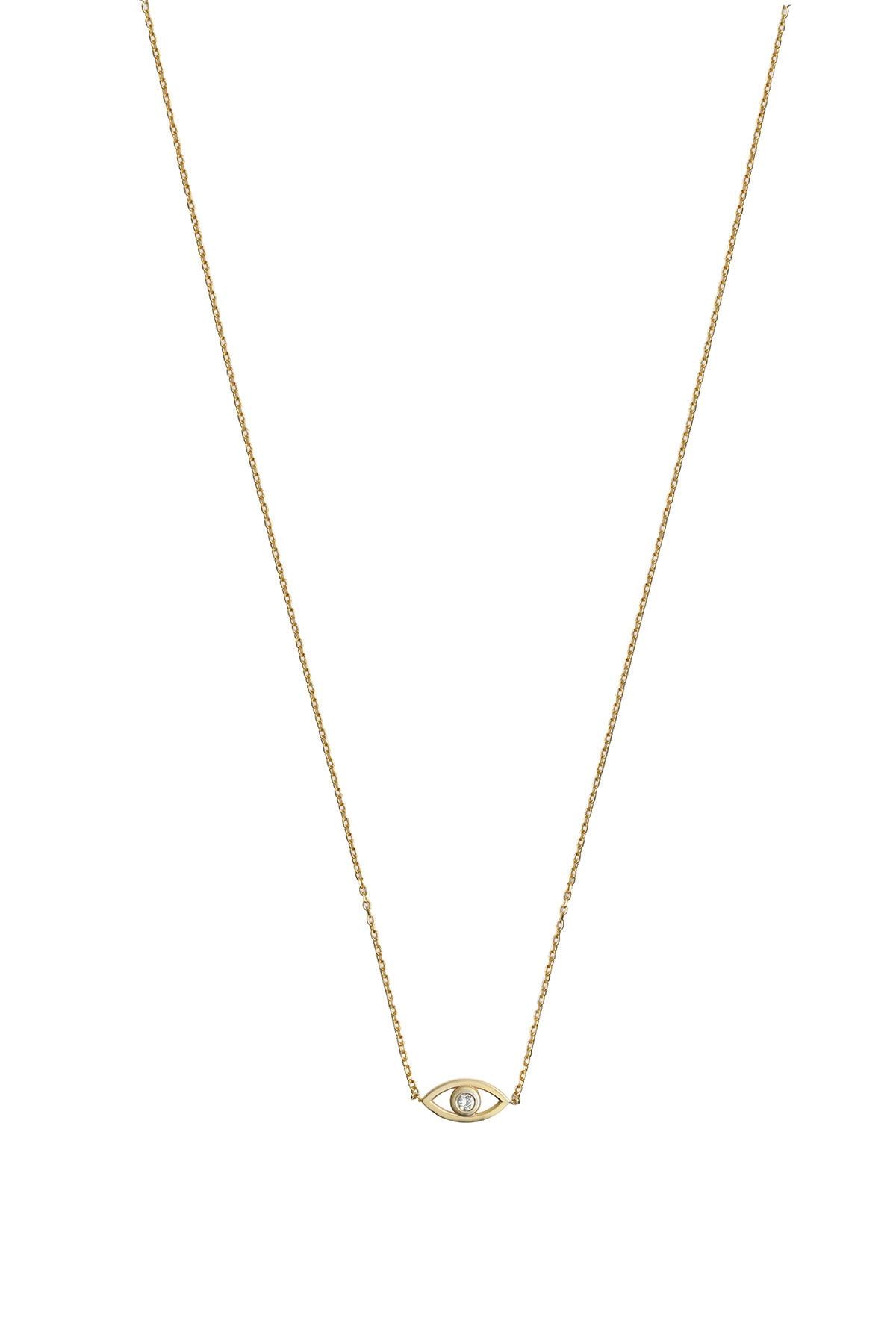 0.03 Carat Nazar Pırlanta Kolye