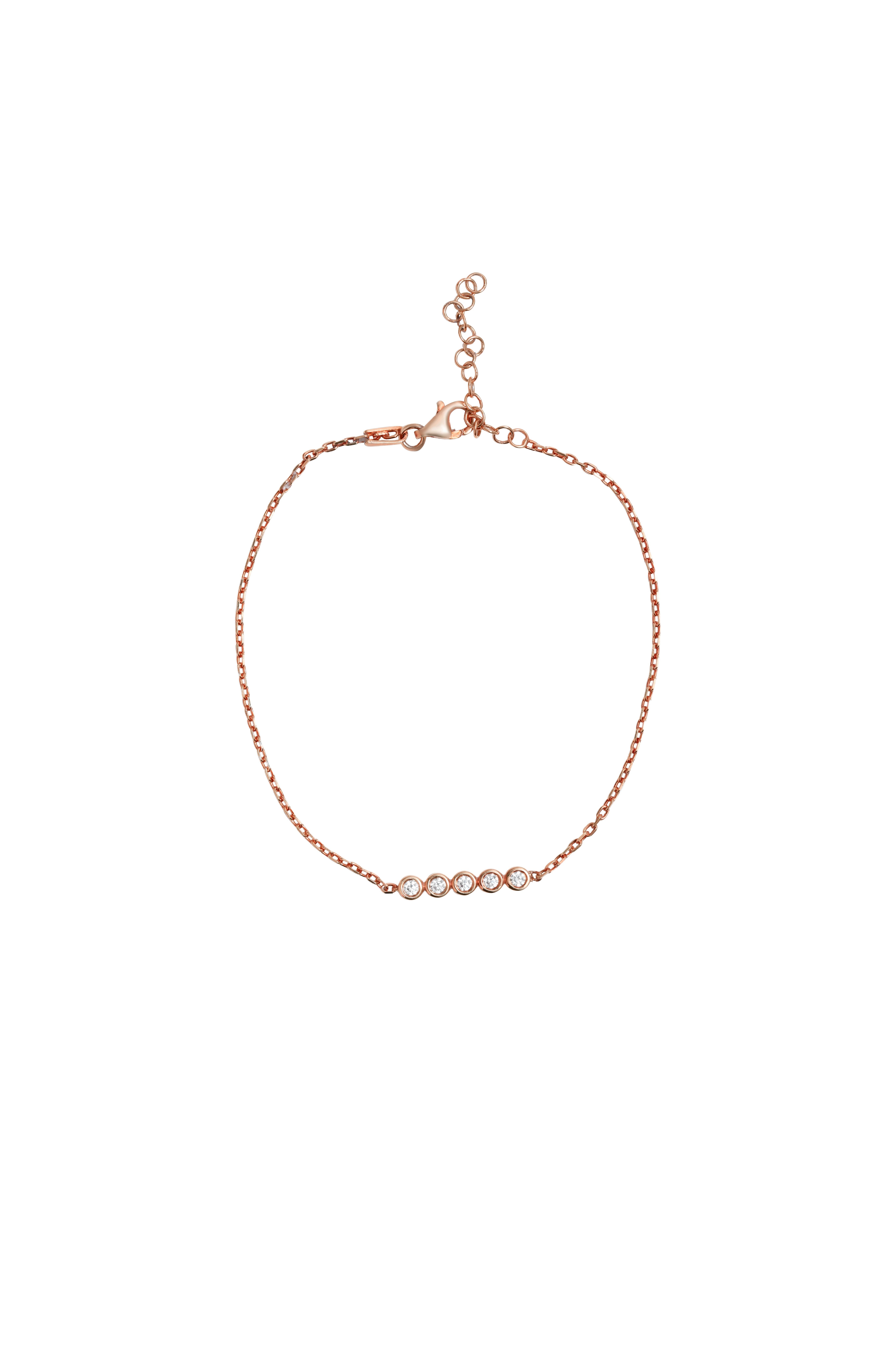 0.10 Ct.Beşli Pırlanta Bileklik