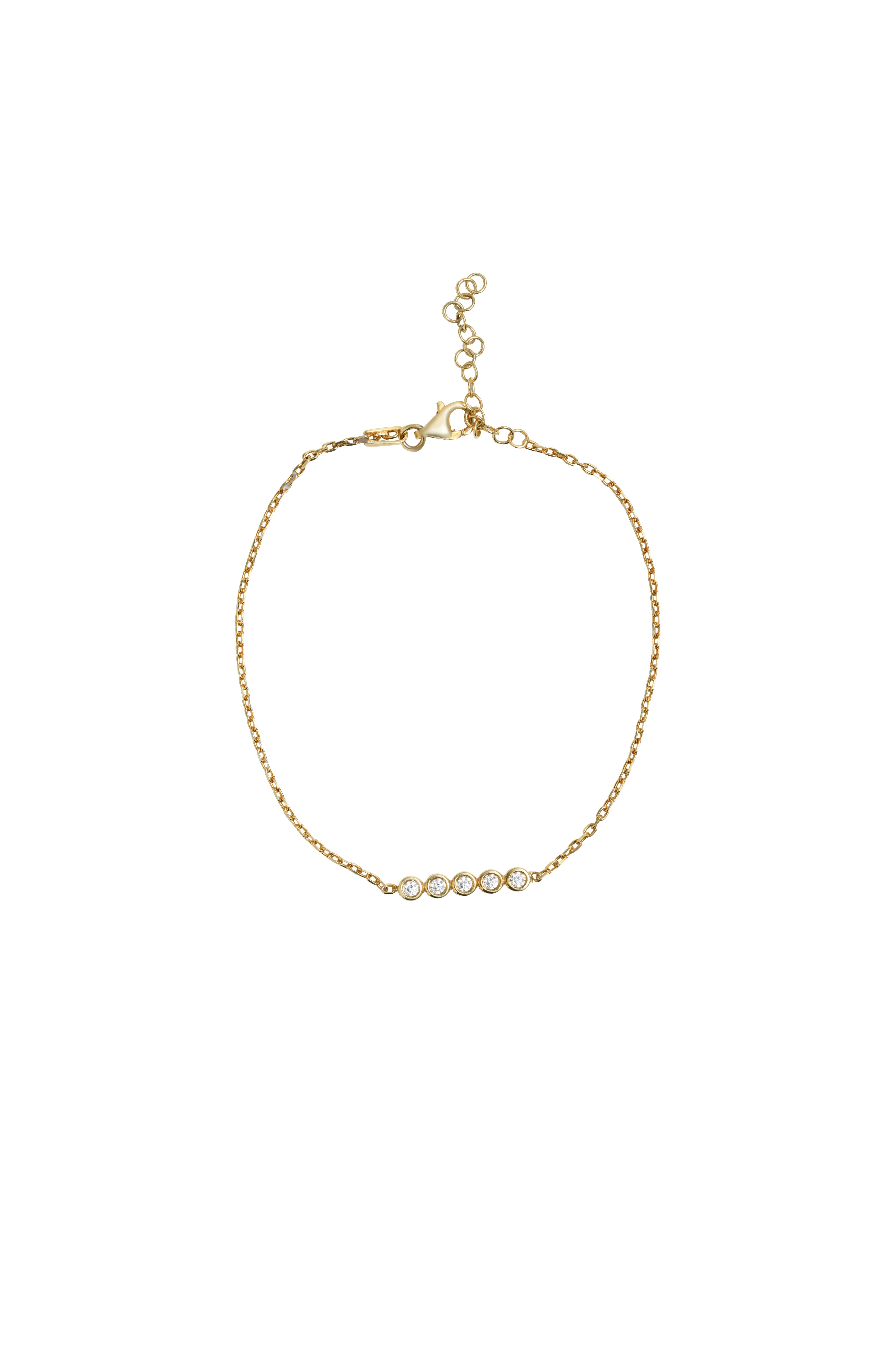 0.10 Ct.Beşli Pırlanta Bileklik