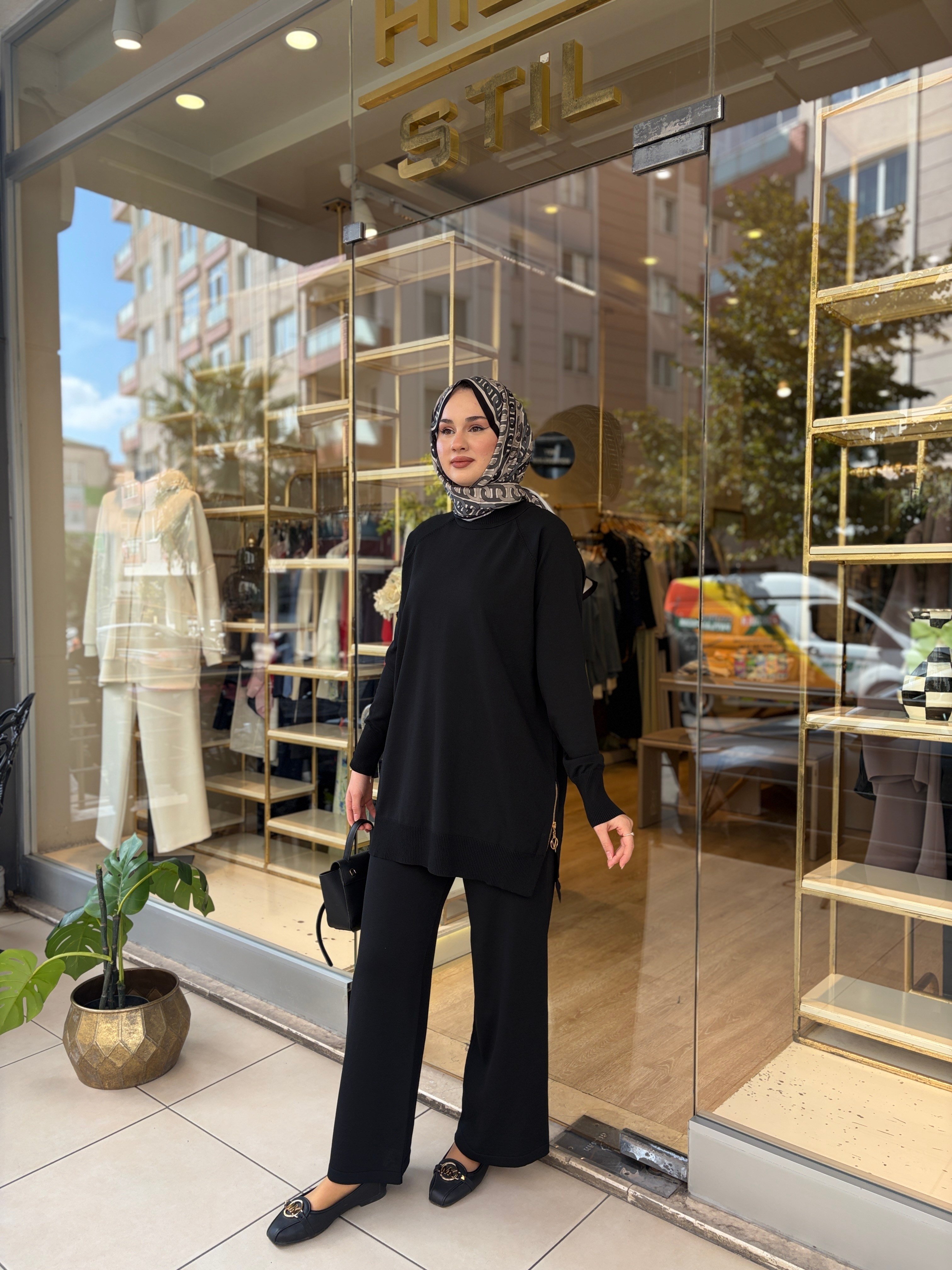 302 MERSERİZE PANTOLON SİYAH