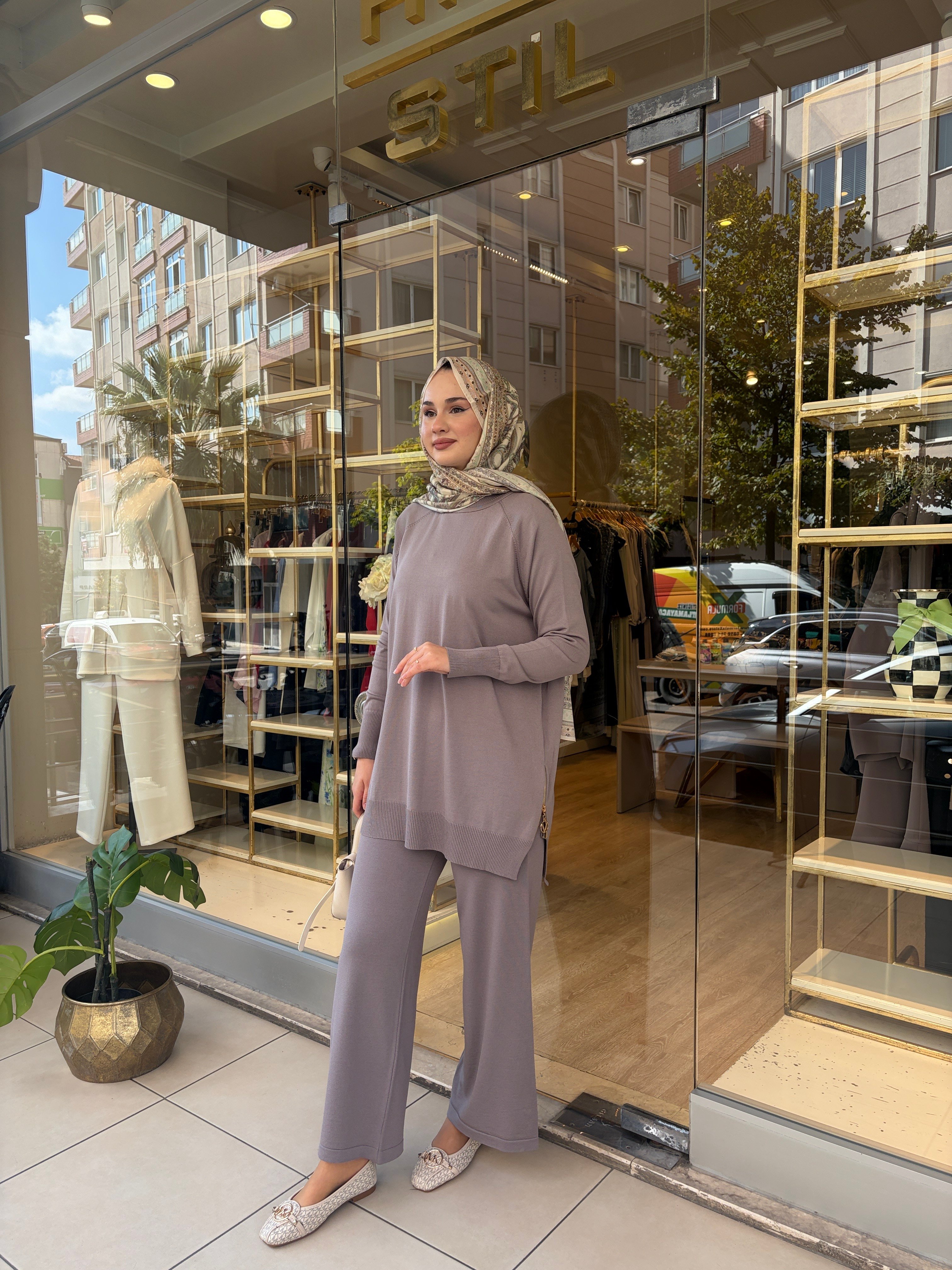 302 MERSERİZE PANTOLON VİZON