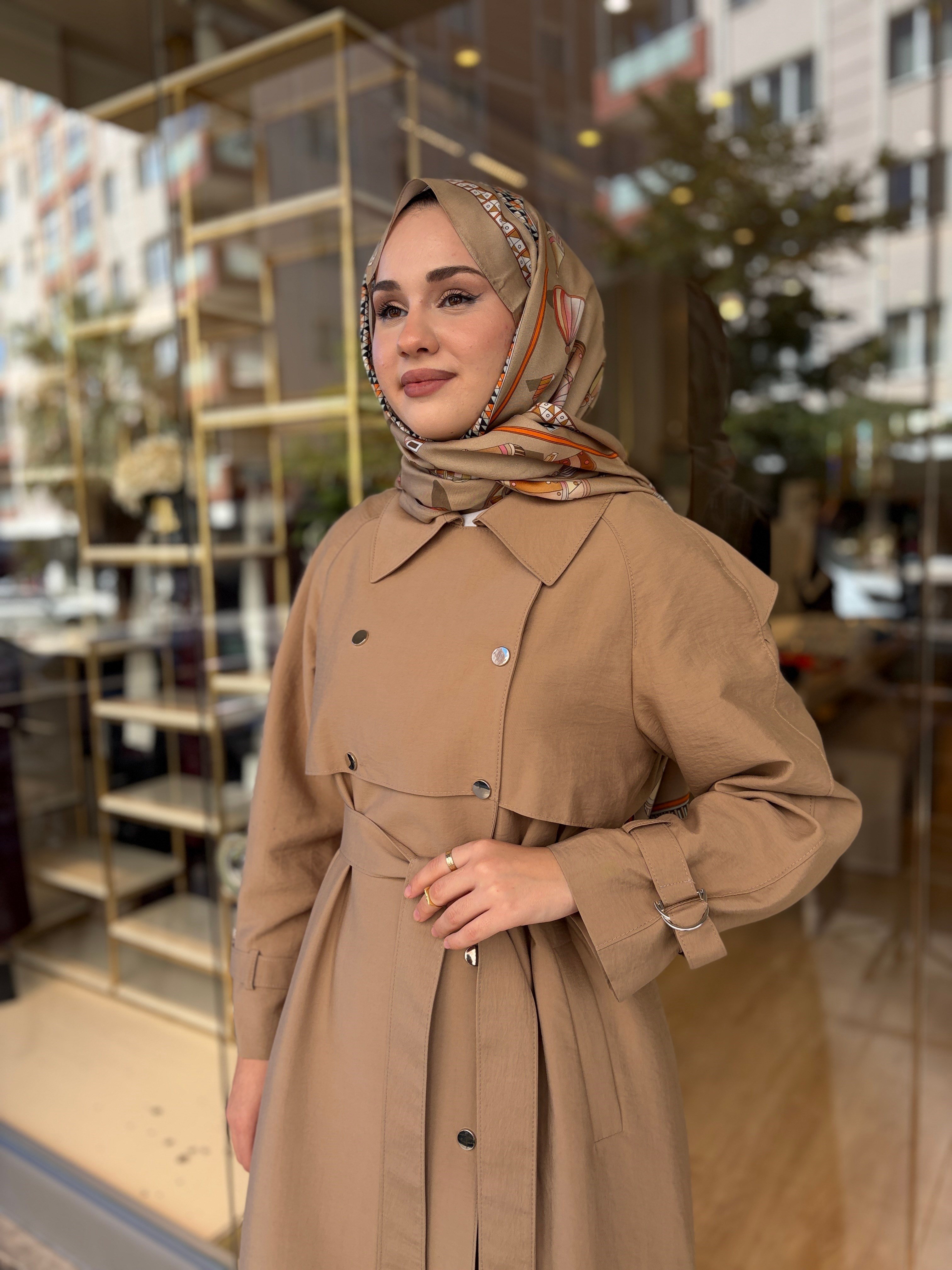 ALLER DETAYLI TRENÇKOT CAMEL