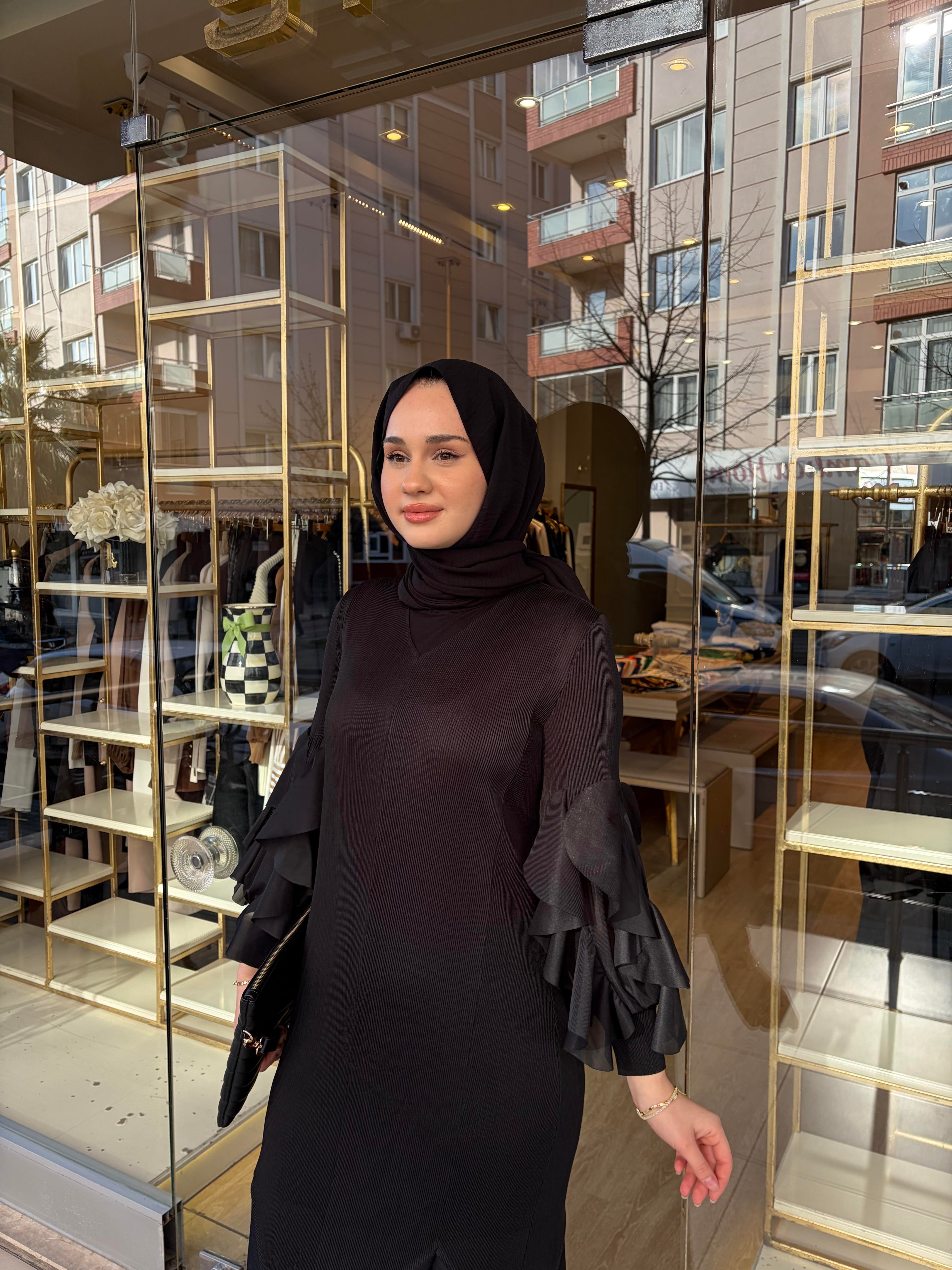 BALIK ELBİSE SİYAH