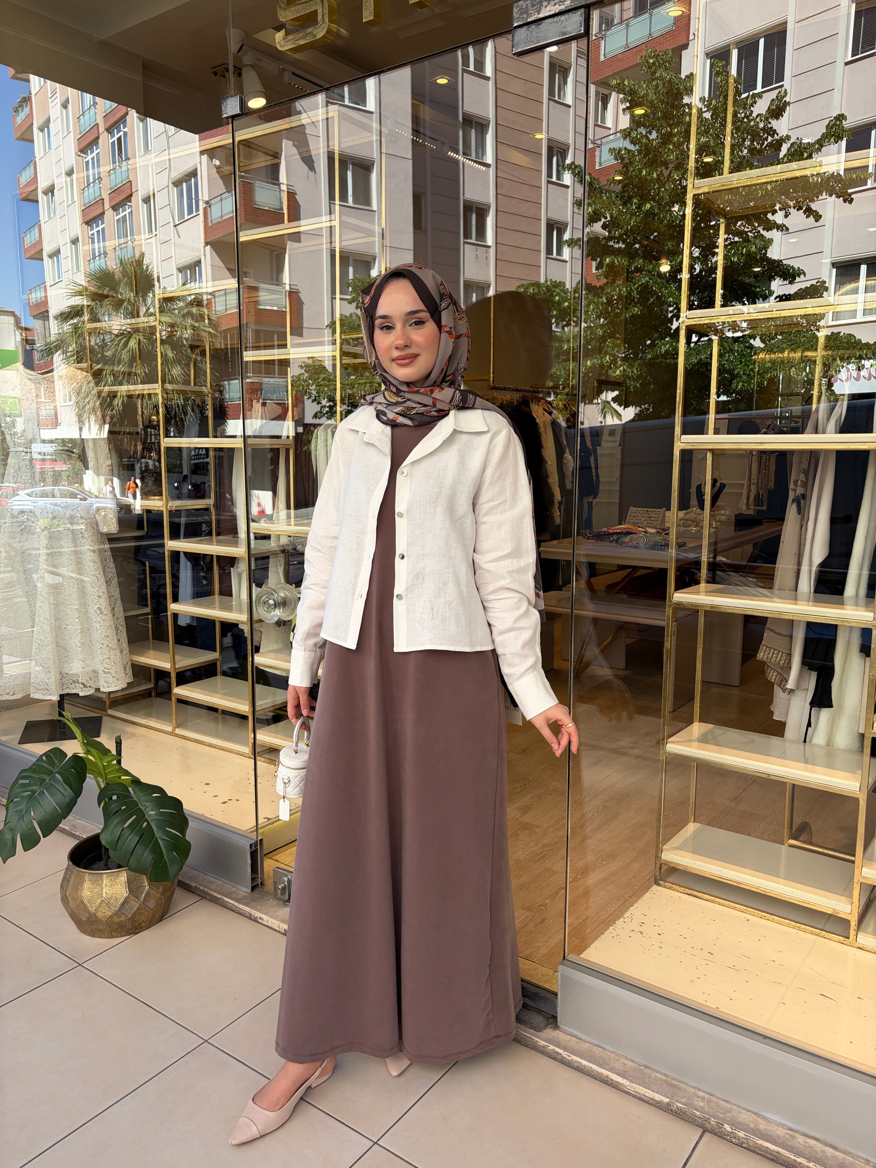 BAMBU İÇ ELBİSE KAHVE 